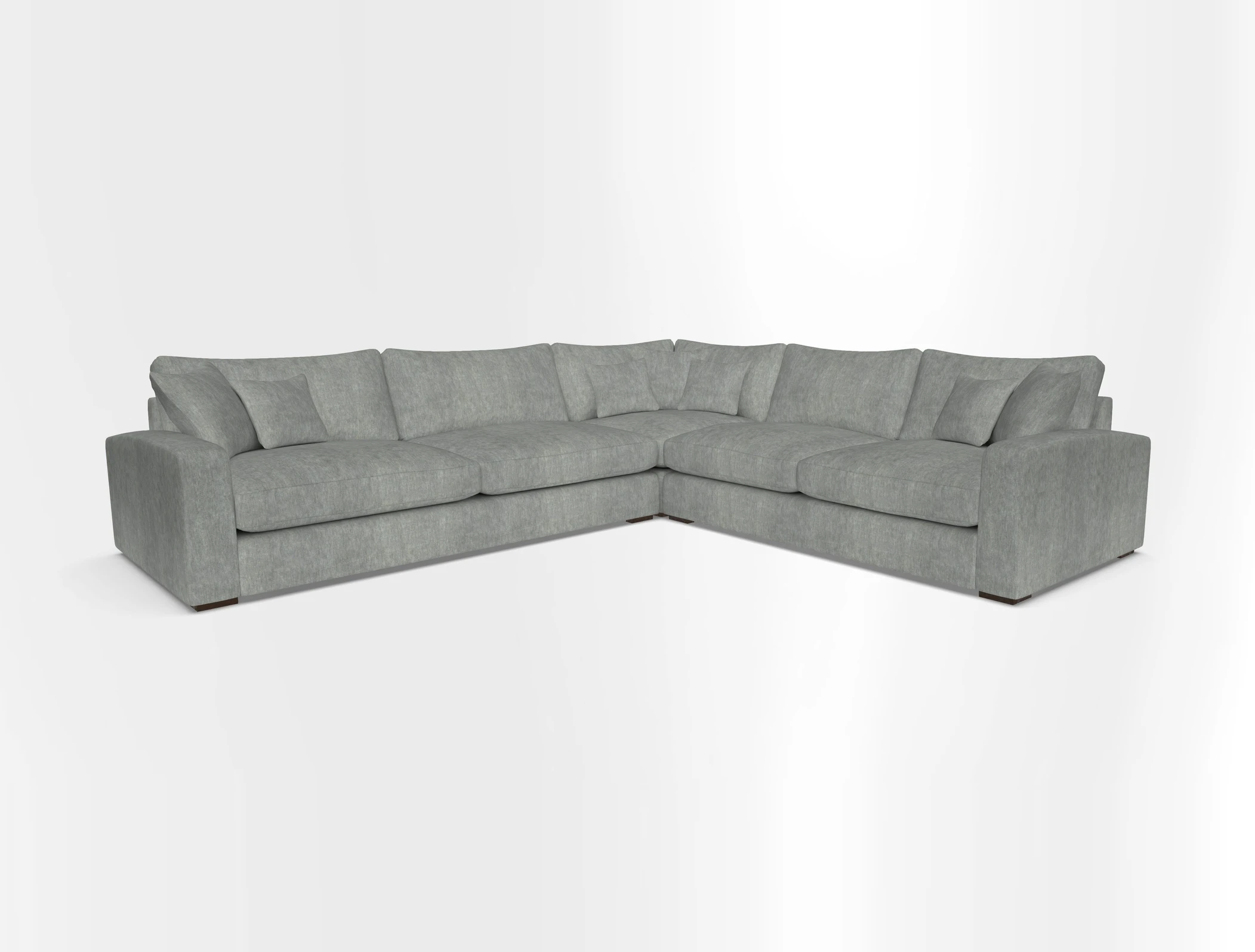 Stockbridge Corner Sofa LHF in V&A Threads of India Opulent Velvets Ikat Mirage Burnt Umber 