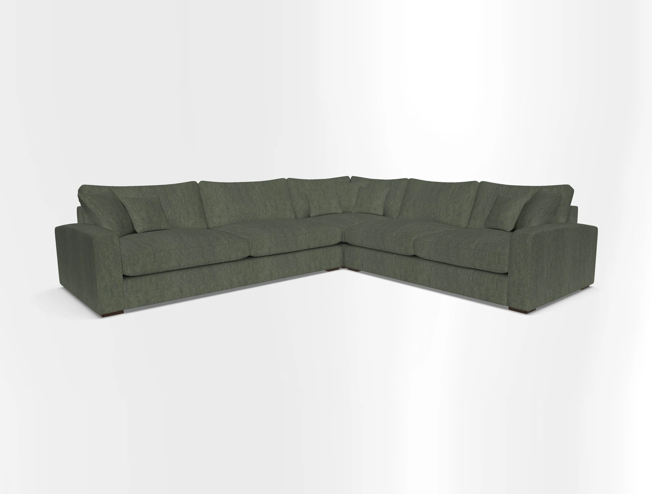 Stockbridge Corner Sofa LHF in V&A Threads of India Opulent Velvets Ikat Mirage Burnt Umber 