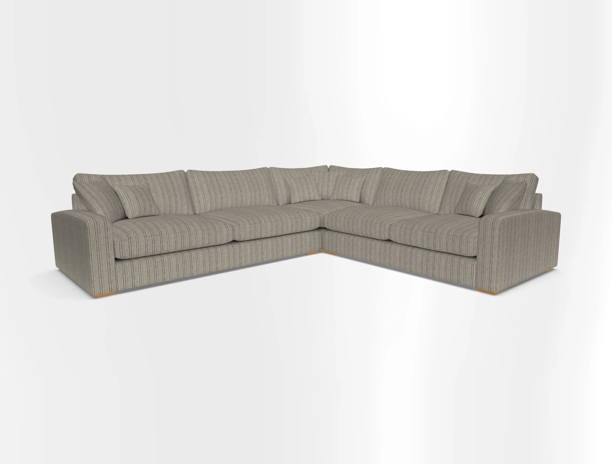 Stockbridge Corner Sofa LHF in V&A Threads of India Opulent Velvets Ikat Mirage Burnt Umber 