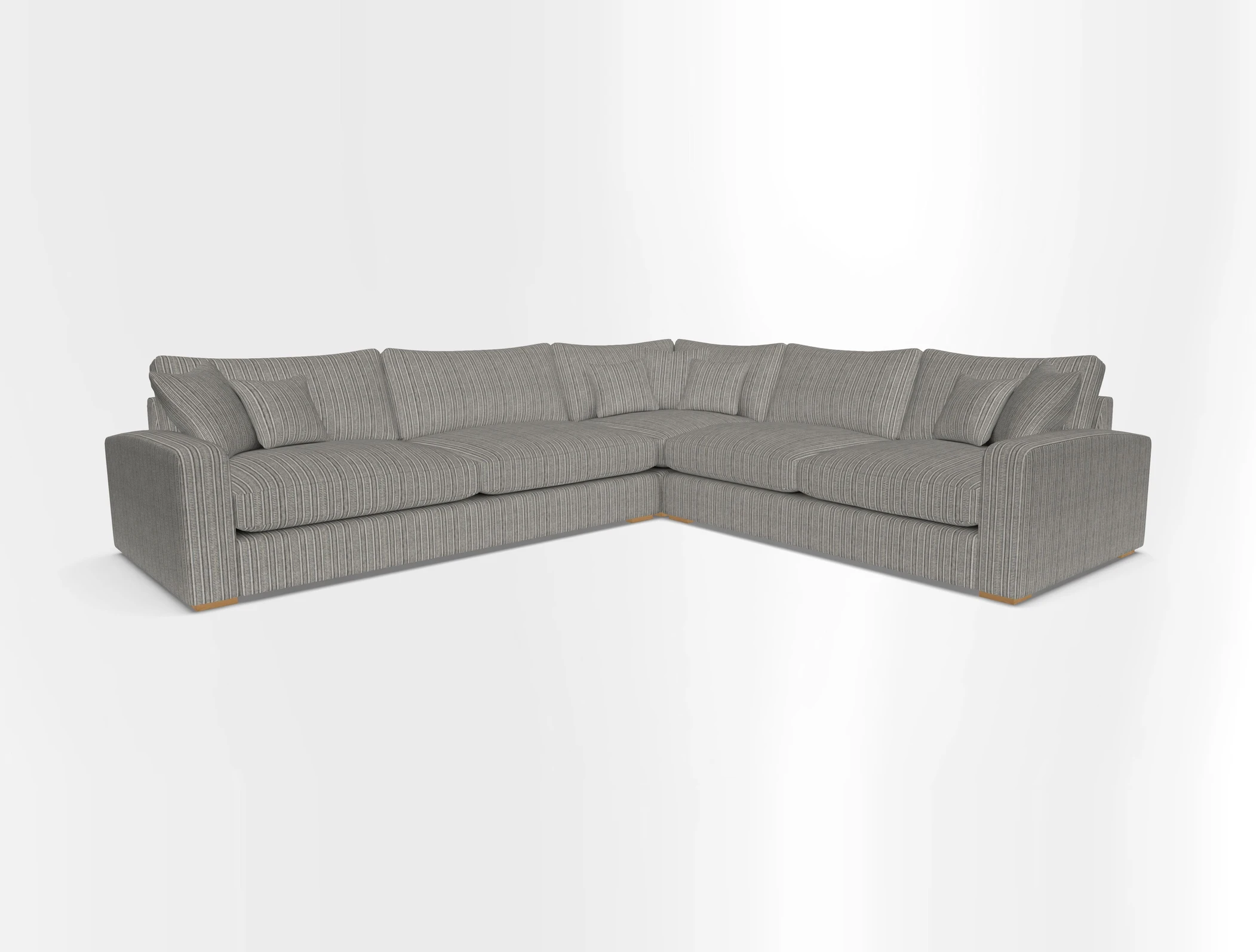 Stockbridge Corner Sofa LHF in V&A Threads of India Opulent Velvets Ikat Mirage Burnt Umber 