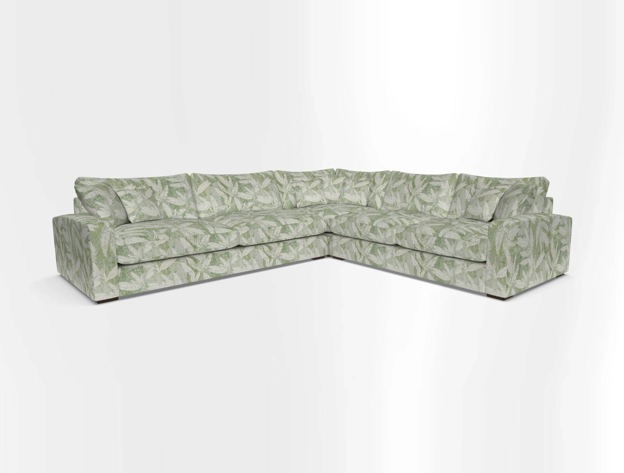 Stockbridge Corner Sofa LHF in V&A Threads of India Opulent Velvets Ikat Mirage Burnt Umber 