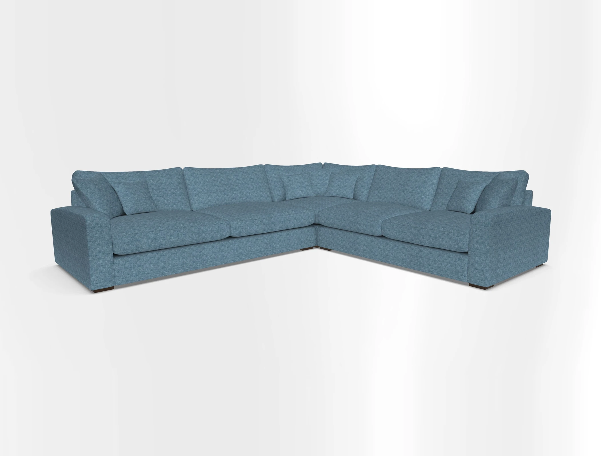 Stockbridge Corner Sofa LHF in V&A Threads of India Opulent Velvets Ikat Mirage Burnt Umber 