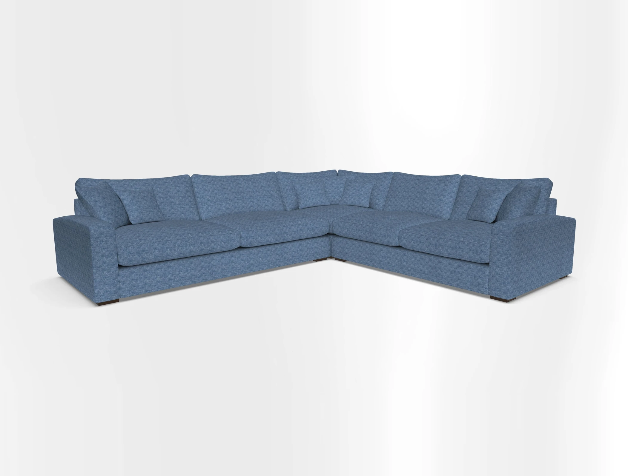 Stockbridge Corner Sofa LHF in V&A Threads of India Opulent Velvets Ikat Mirage Burnt Umber 