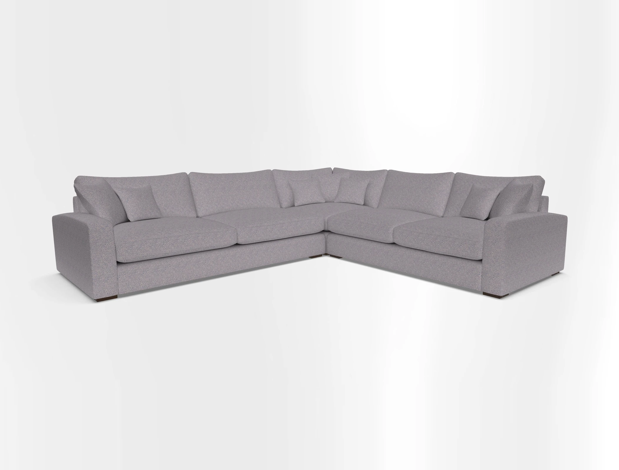 Stockbridge Corner Sofa LHF in V&A Threads of India Opulent Velvets Ikat Mirage Burnt Umber 