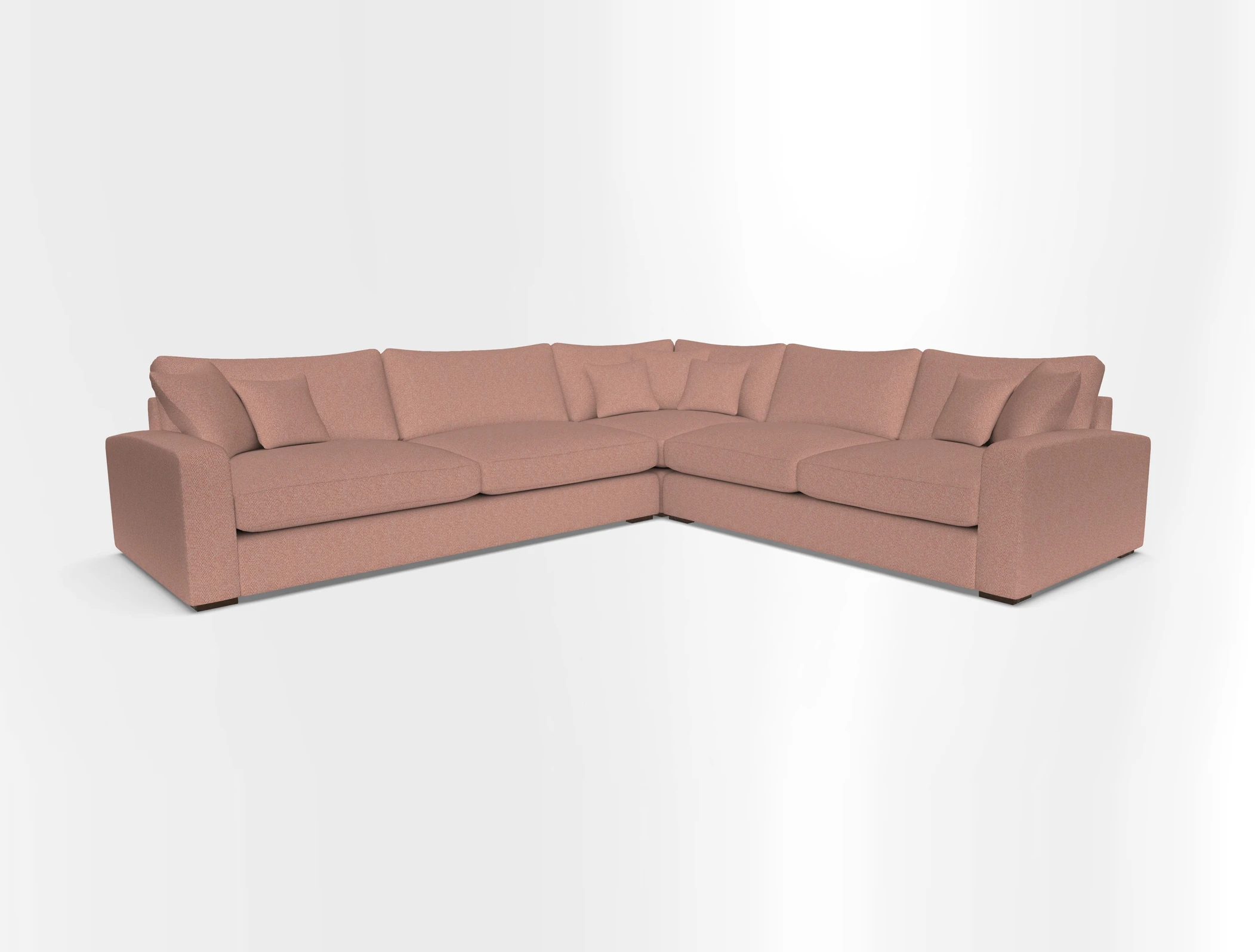 Stockbridge Corner Sofa LHF in V&A Threads of India Opulent Velvets Ikat Mirage Burnt Umber 