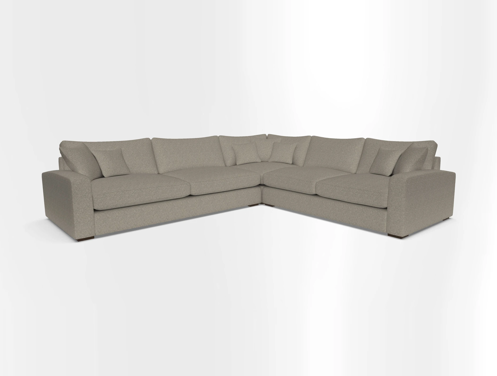Stockbridge Corner Sofa LHF in V&A Threads of India Opulent Velvets Ikat Mirage Burnt Umber 
