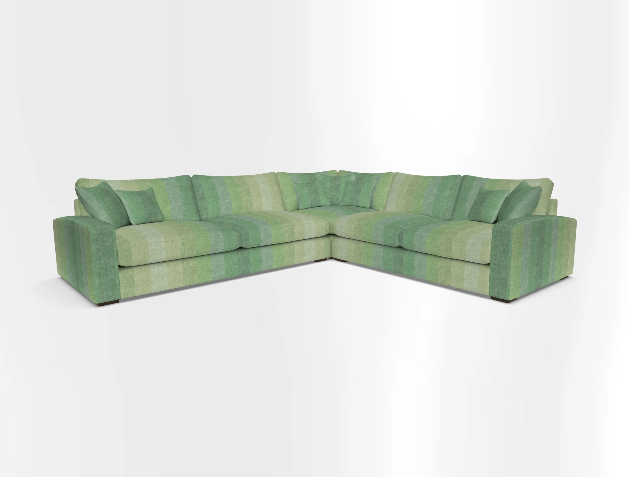 Stockbridge Corner Sofa LHF in V&A Threads of India Opulent Velvets Ikat Mirage Burnt Umber 