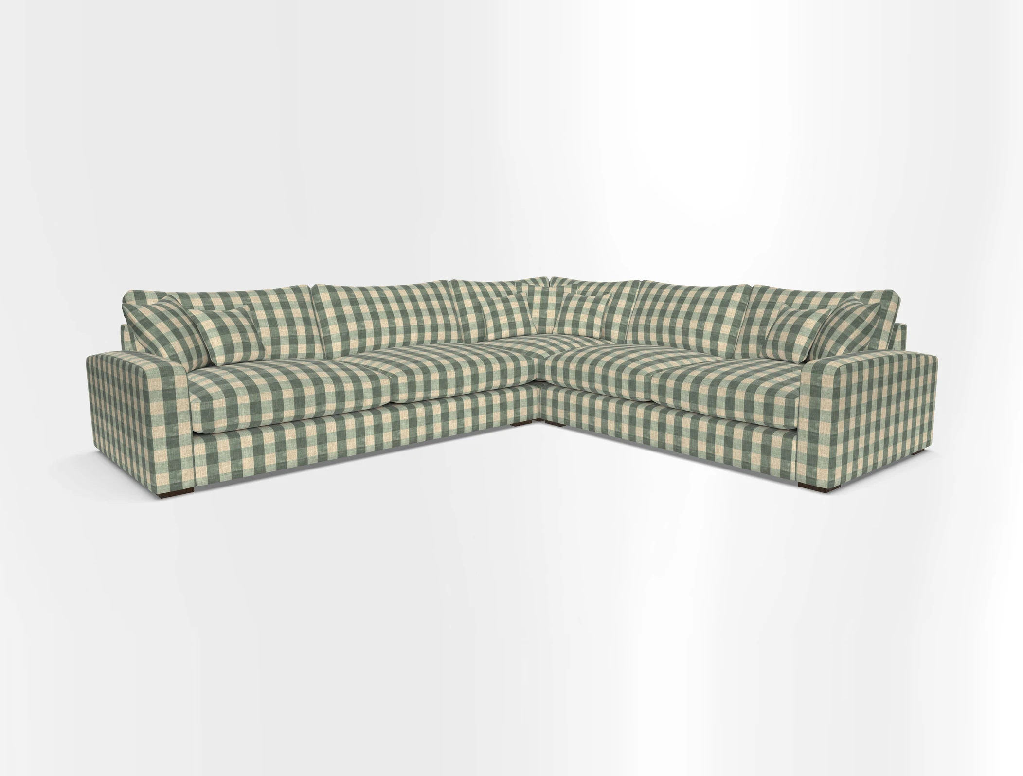 Stockbridge Corner Sofa LHF in V&A Threads of India Opulent Velvets Ikat Mirage Burnt Umber 