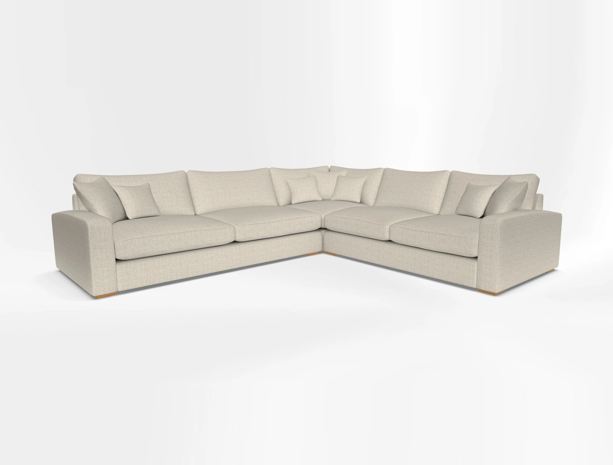 Stockbridge Corner Sofa LHF in V&A Threads of India Opulent Velvets Ikat Mirage Burnt Umber 
