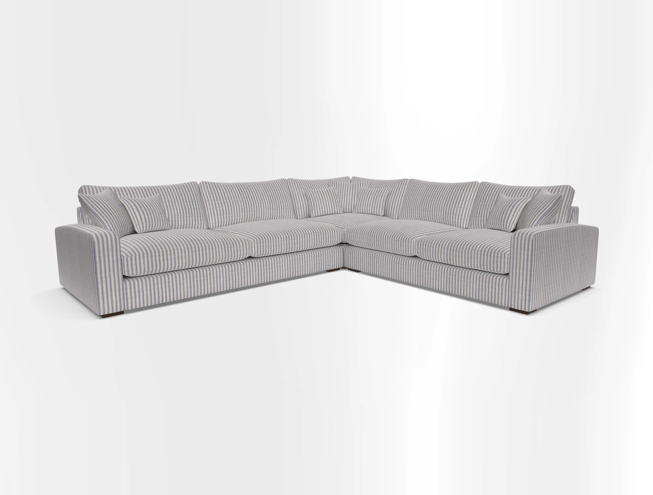 Stockbridge Corner Sofa LHF in V&A Threads of India Opulent Velvets Ikat Mirage Burnt Umber 