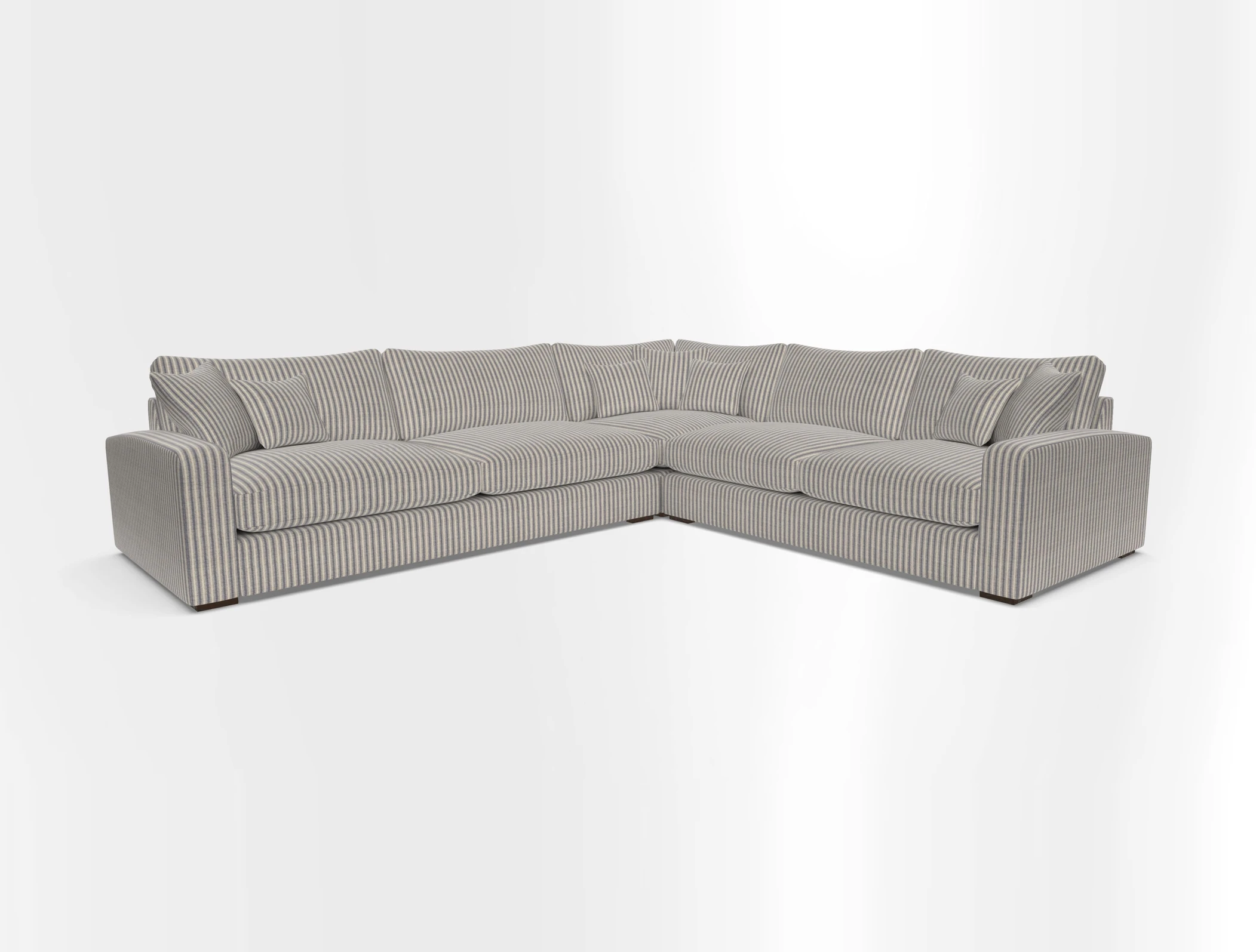 Stockbridge Corner Sofa LHF in V&A Threads of India Opulent Velvets Ikat Mirage Burnt Umber 