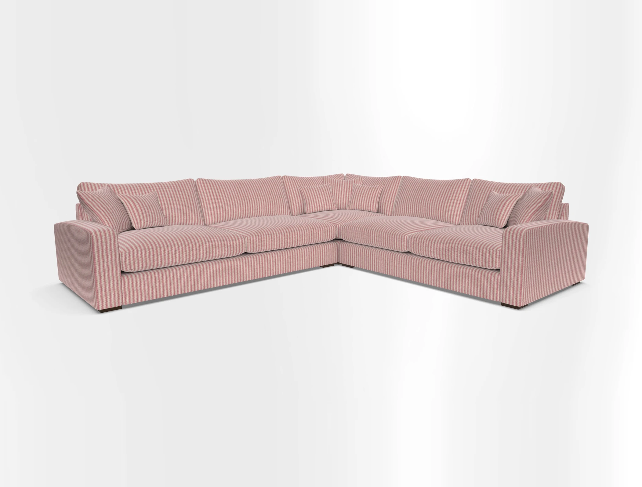 Stockbridge Corner Sofa LHF in V&A Threads of India Opulent Velvets Ikat Mirage Burnt Umber 
