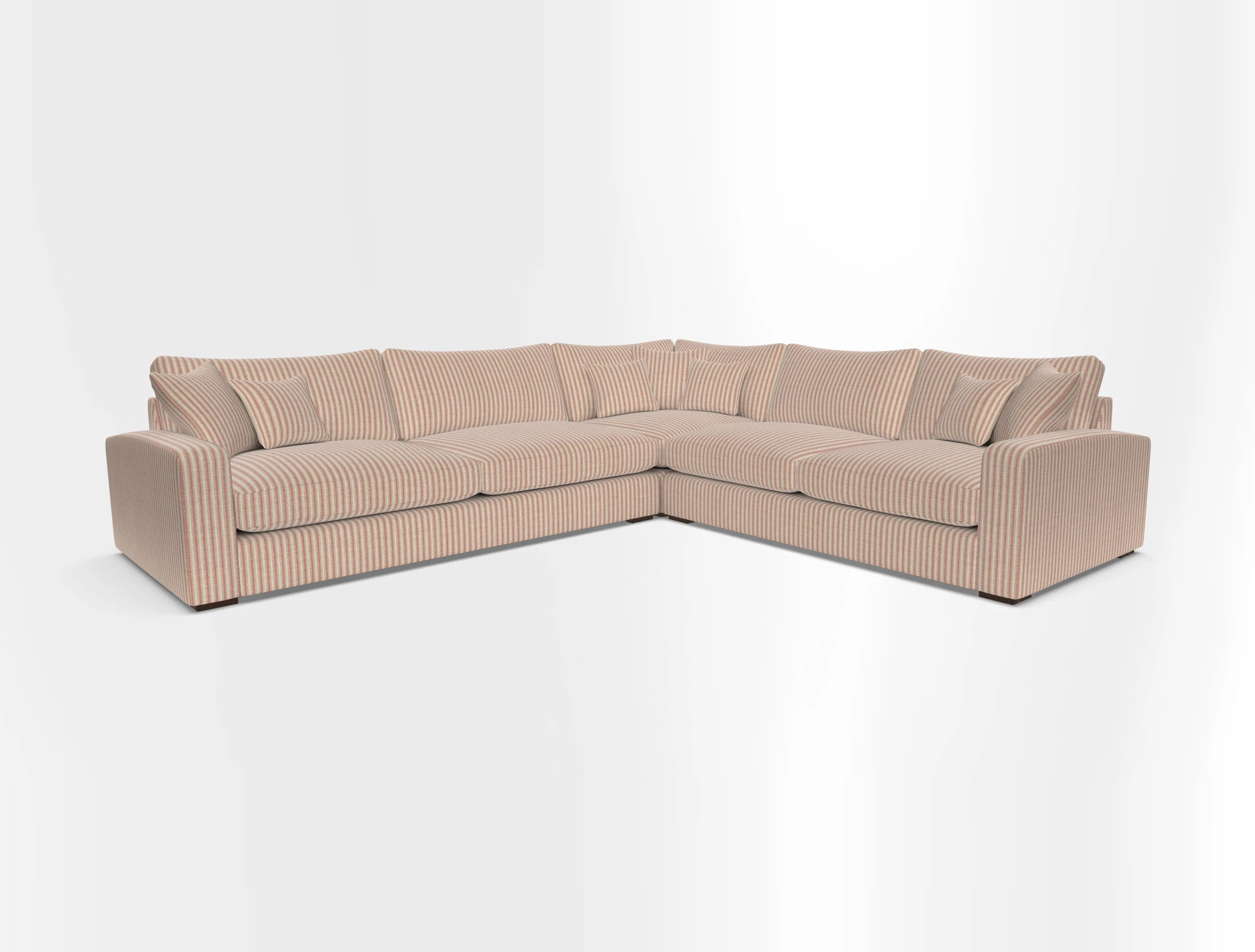 Stockbridge Corner Sofa LHF in V&A Threads of India Opulent Velvets Ikat Mirage Burnt Umber 