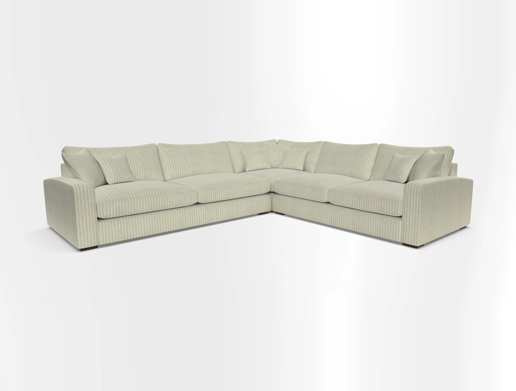 Stockbridge Corner Sofa LHF in V&A Threads of India Opulent Velvets Ikat Mirage Burnt Umber 