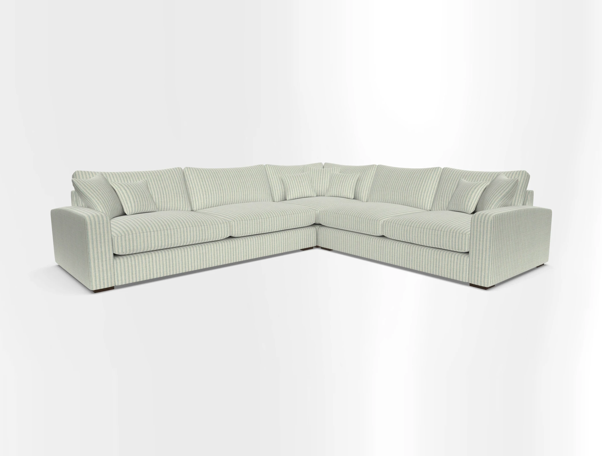 Stockbridge Corner Sofa LHF in V&A Threads of India Opulent Velvets Ikat Mirage Burnt Umber 