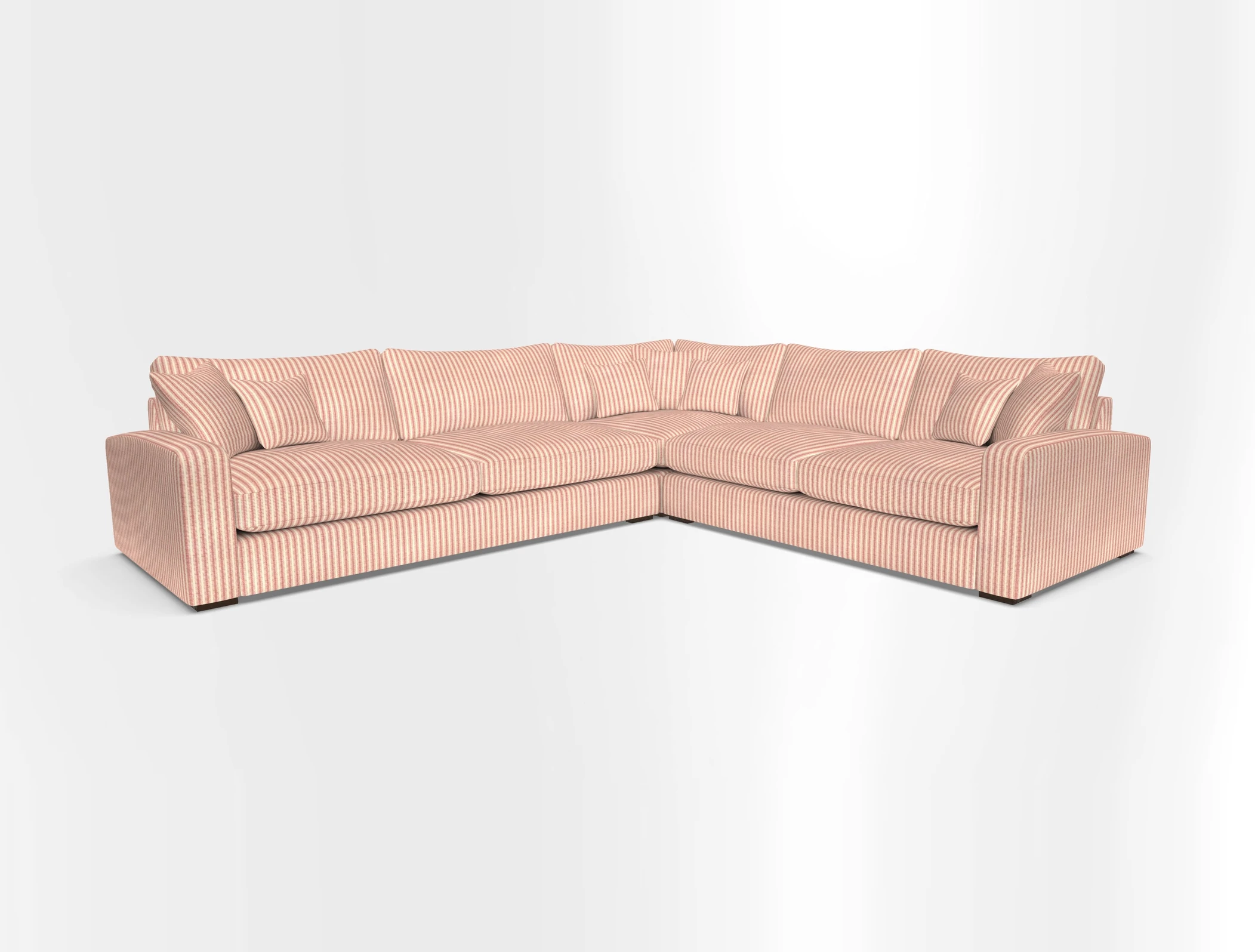 Stockbridge Corner Sofa LHF in V&A Threads of India Opulent Velvets Ikat Mirage Burnt Umber 
