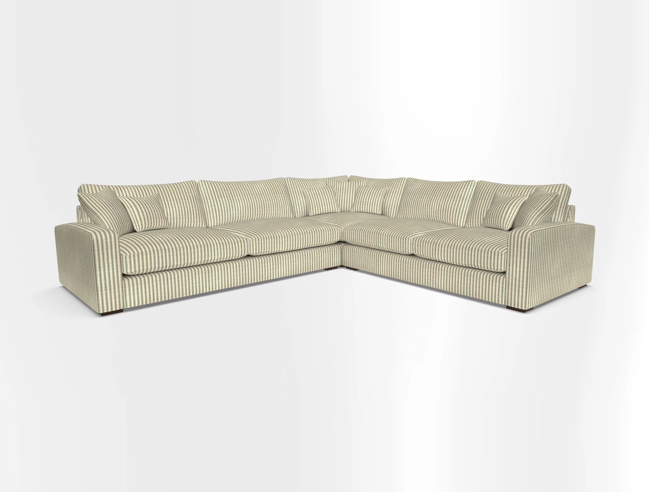 Stockbridge Corner Sofa LHF in V&A Threads of India Opulent Velvets Ikat Mirage Burnt Umber 