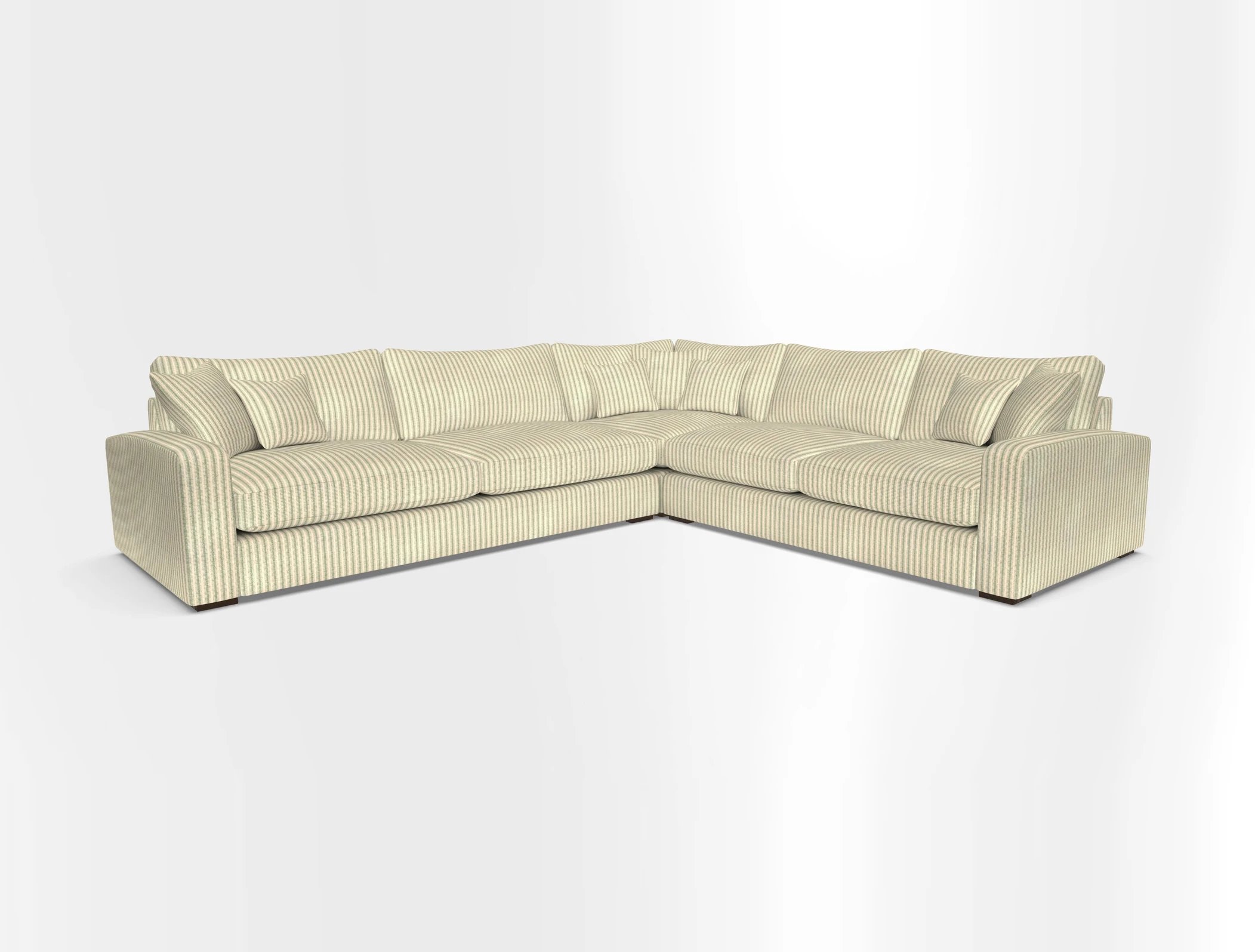 Stockbridge Corner Sofa LHF in V&A Threads of India Opulent Velvets Ikat Mirage Burnt Umber 