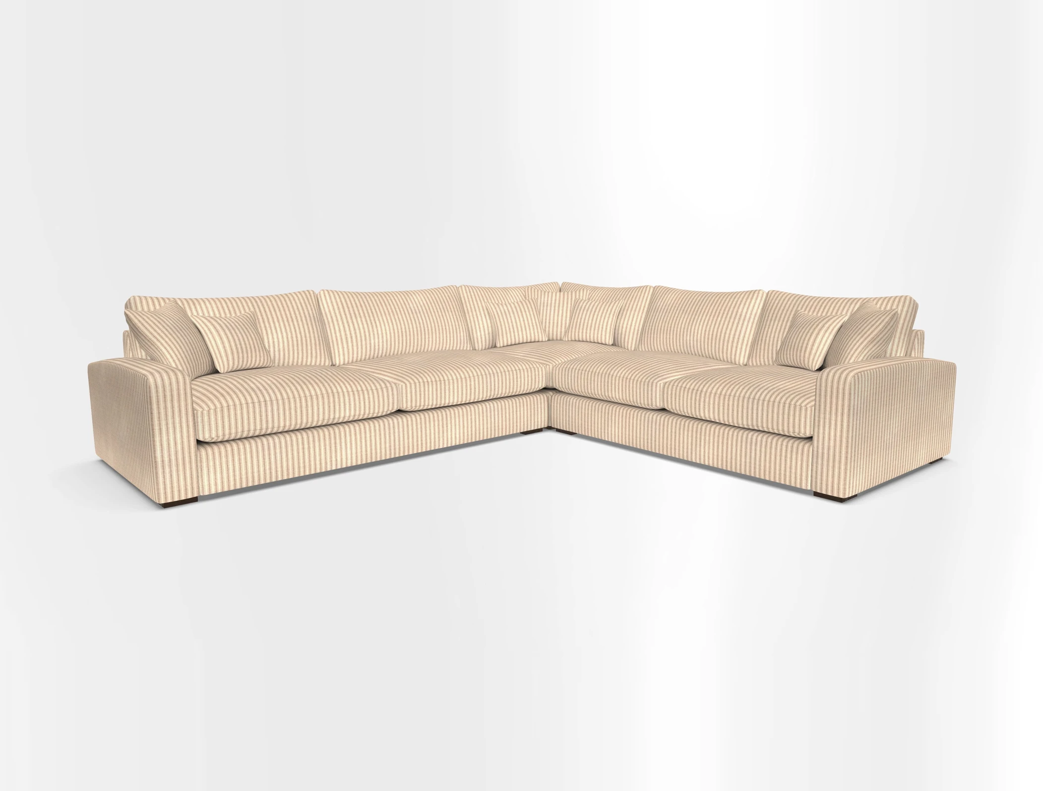 Stockbridge Corner Sofa LHF in V&A Threads of India Opulent Velvets Ikat Mirage Burnt Umber 