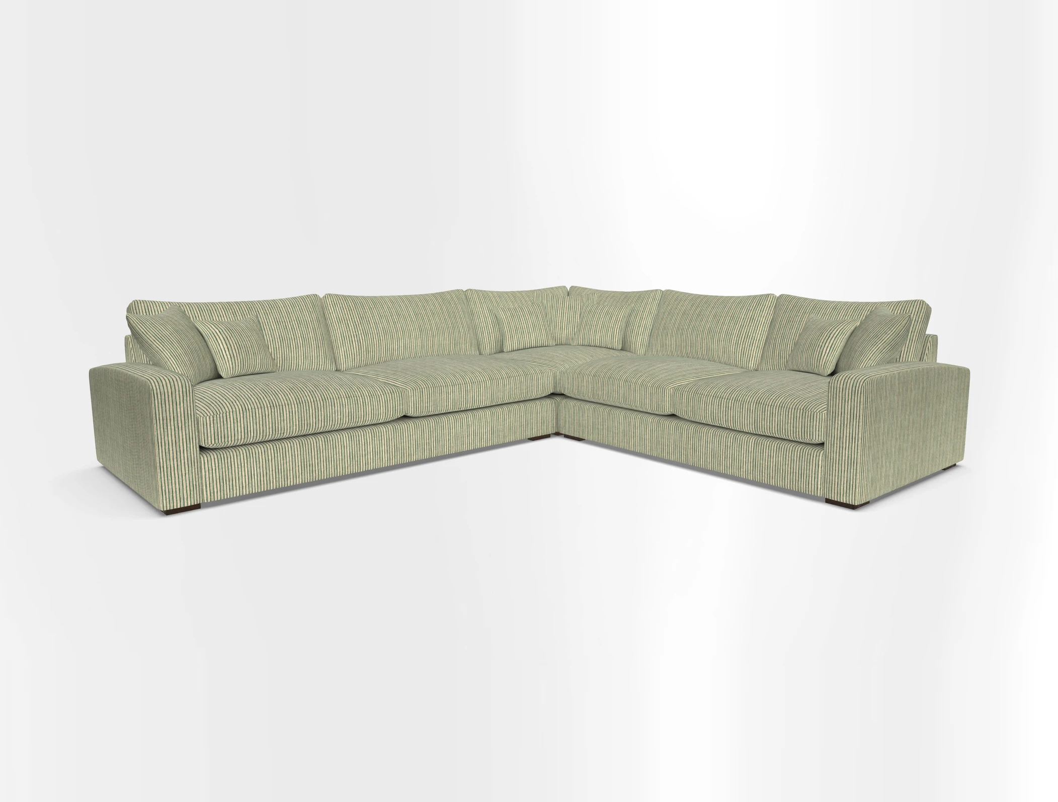 Stockbridge Corner Sofa LHF in V&A Threads of India Opulent Velvets Ikat Mirage Burnt Umber 
