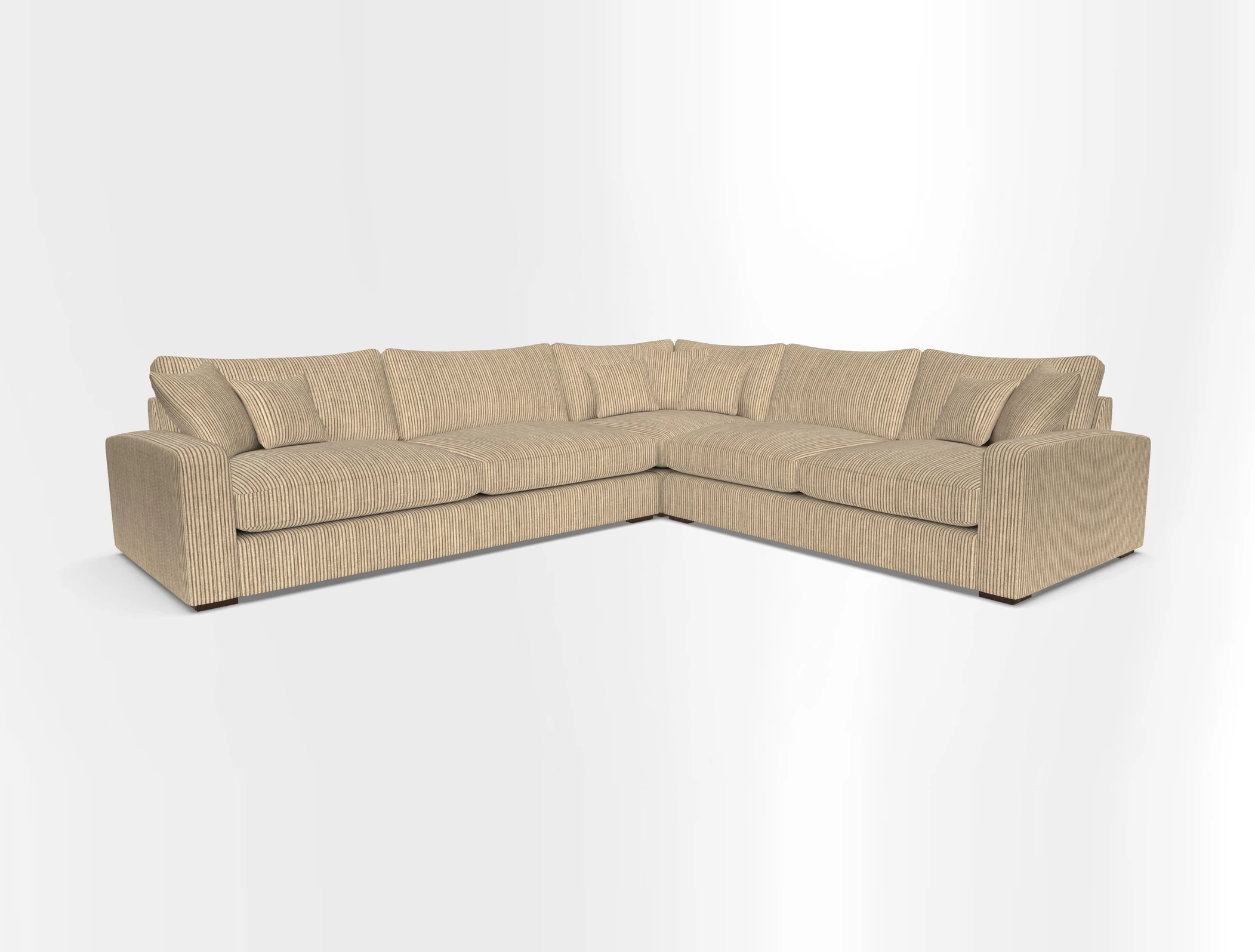 Stockbridge Corner Sofa LHF in V&A Threads of India Opulent Velvets Ikat Mirage Burnt Umber 
