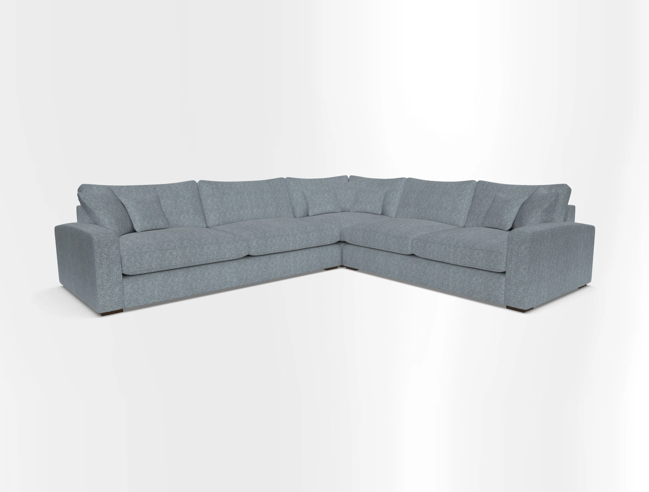 Stockbridge Corner Sofa LHF in V&A Threads of India Opulent Velvets Ikat Mirage Burnt Umber 