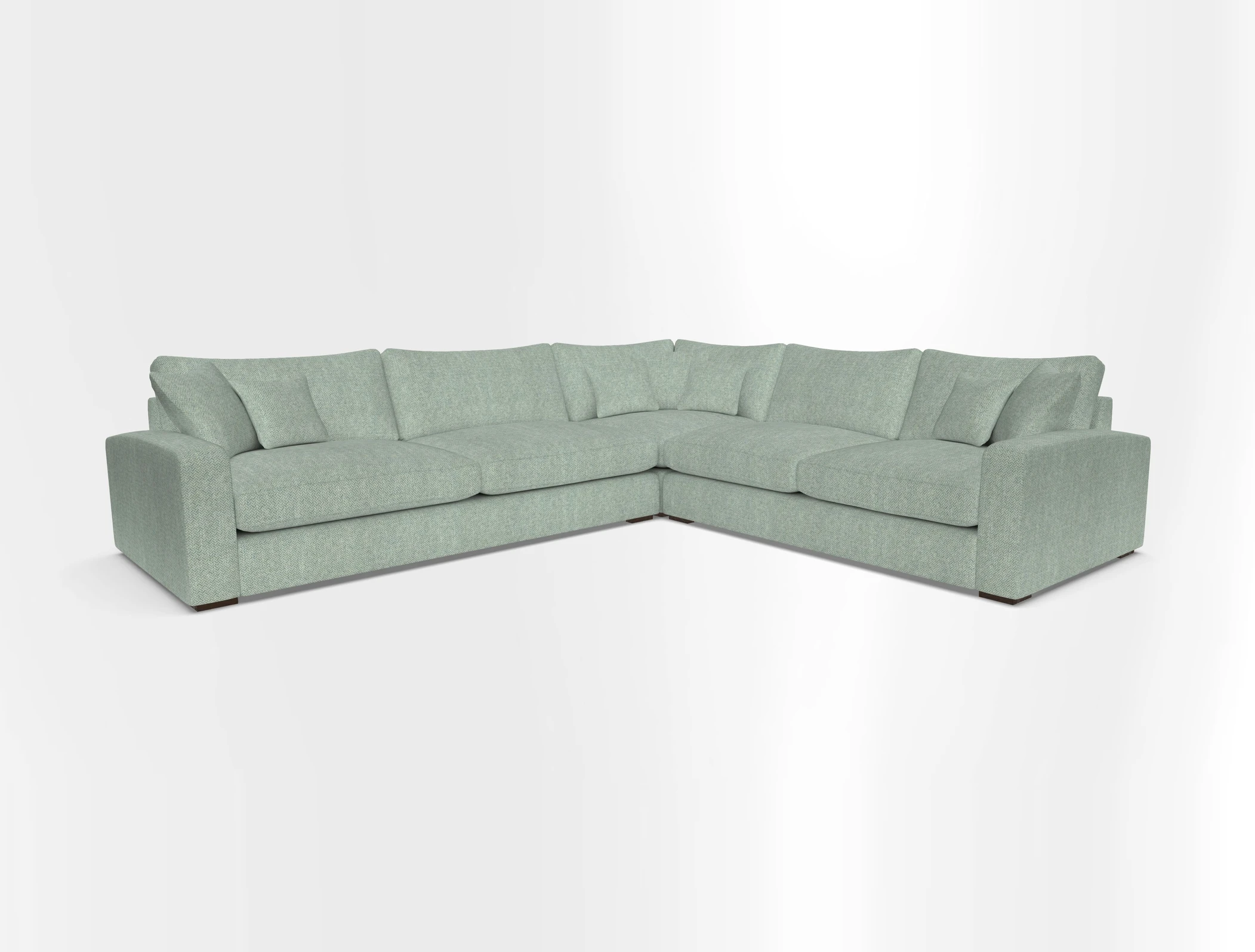 Stockbridge Corner Sofa LHF in V&A Threads of India Opulent Velvets Ikat Mirage Burnt Umber 