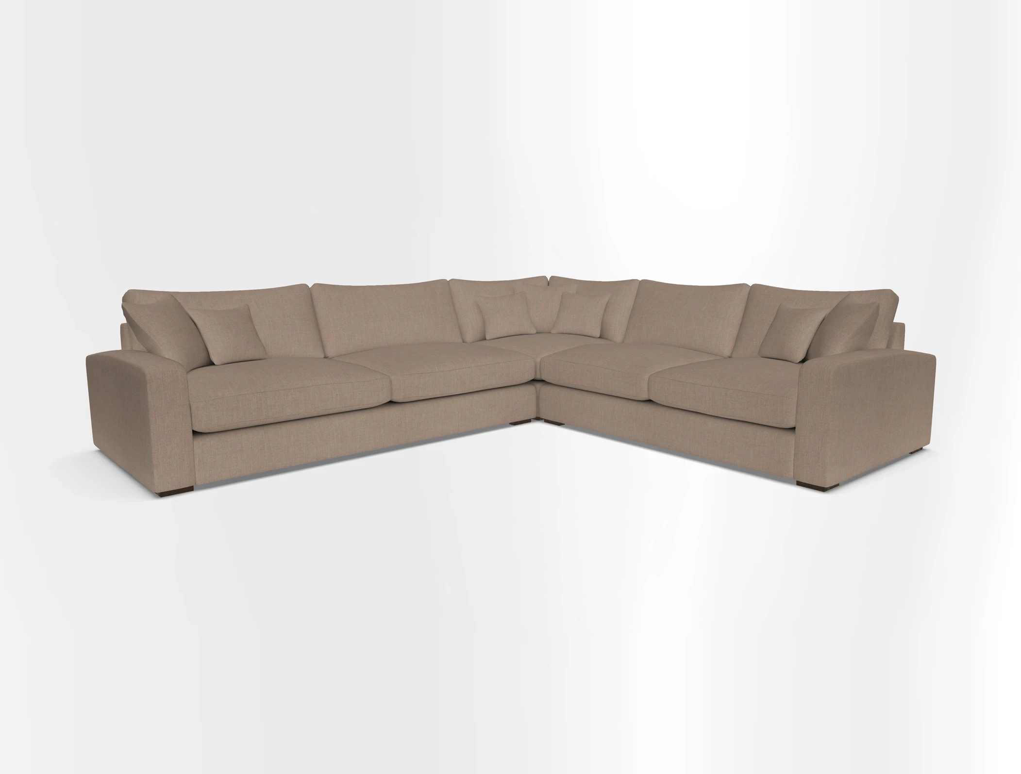 Stockbridge Corner Sofa LHF in V&A Threads of India Opulent Velvets Ikat Mirage Burnt Umber 