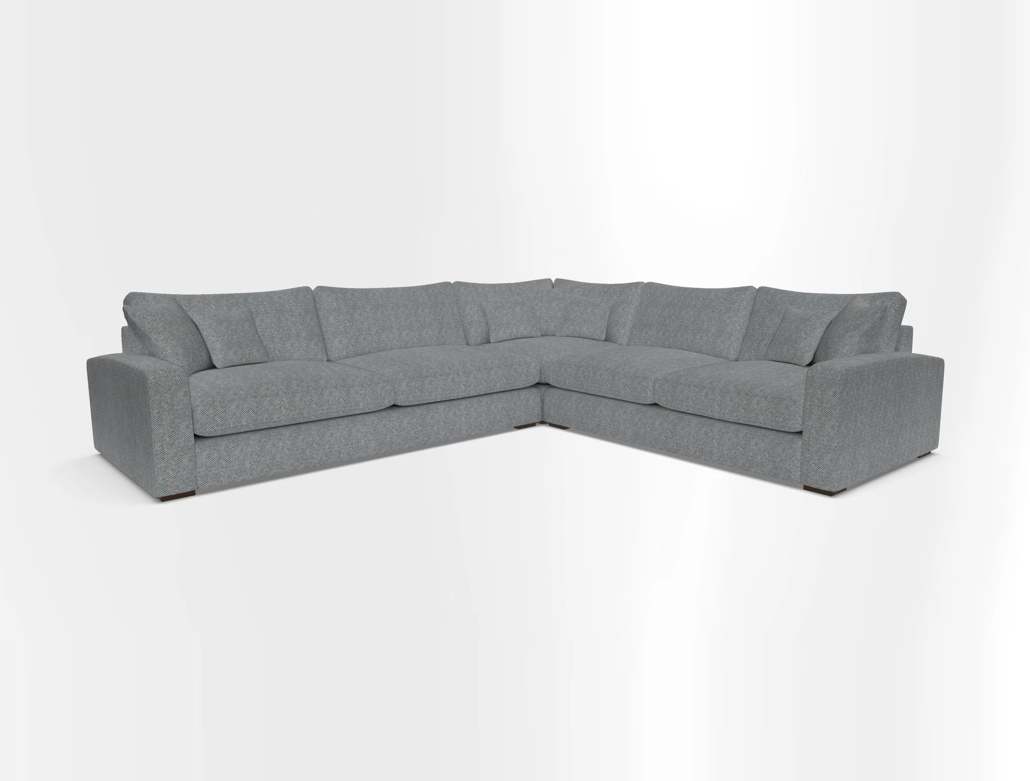 Stockbridge Corner Sofa LHF in V&A Threads of India Opulent Velvets Ikat Mirage Burnt Umber 