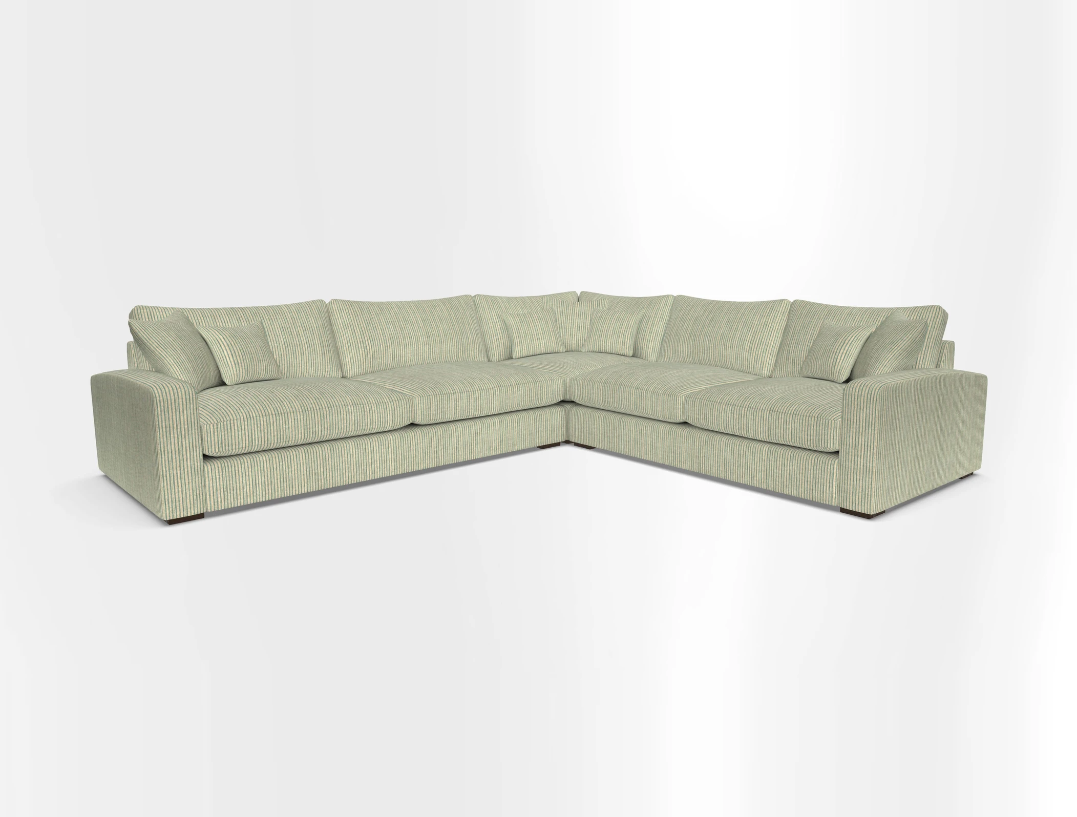 Stockbridge Corner Sofa LHF in V&A Threads of India Opulent Velvets Ikat Mirage Burnt Umber 