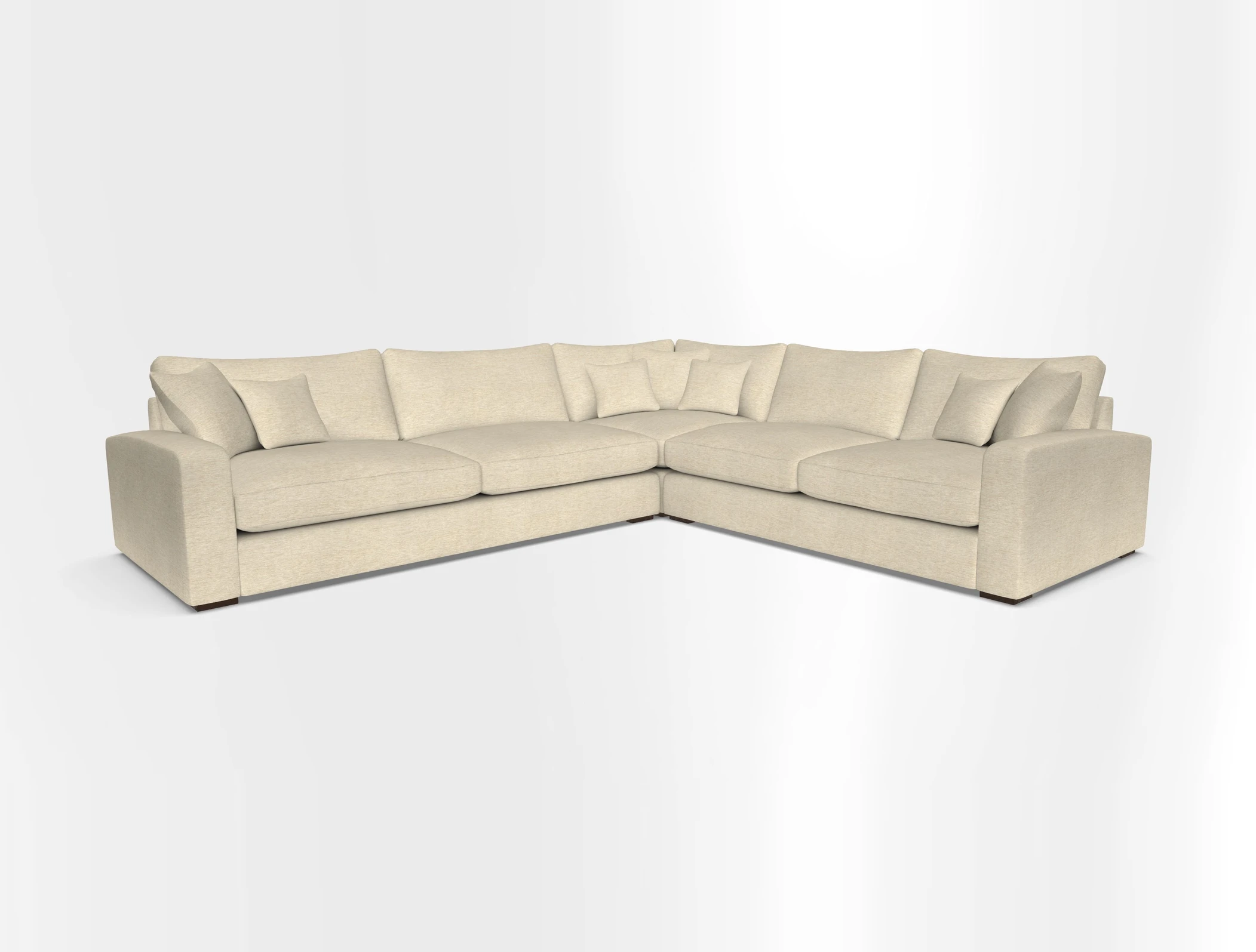 Stockbridge Corner Sofa LHF in V&A Threads of India Opulent Velvets Ikat Mirage Burnt Umber 