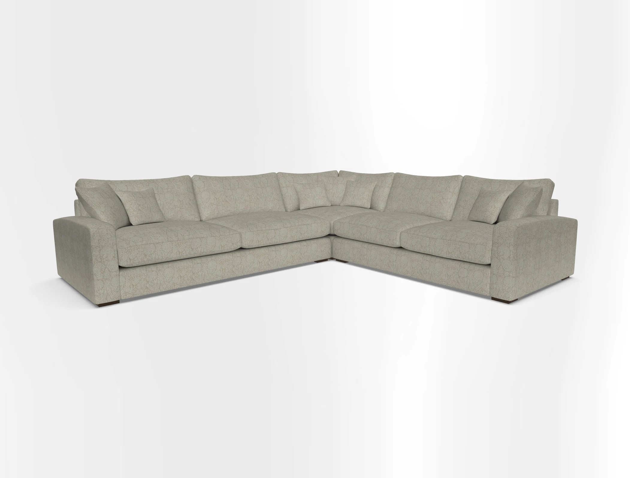Stockbridge Corner Sofa LHF in V&A Threads of India Opulent Velvets Ikat Mirage Burnt Umber 