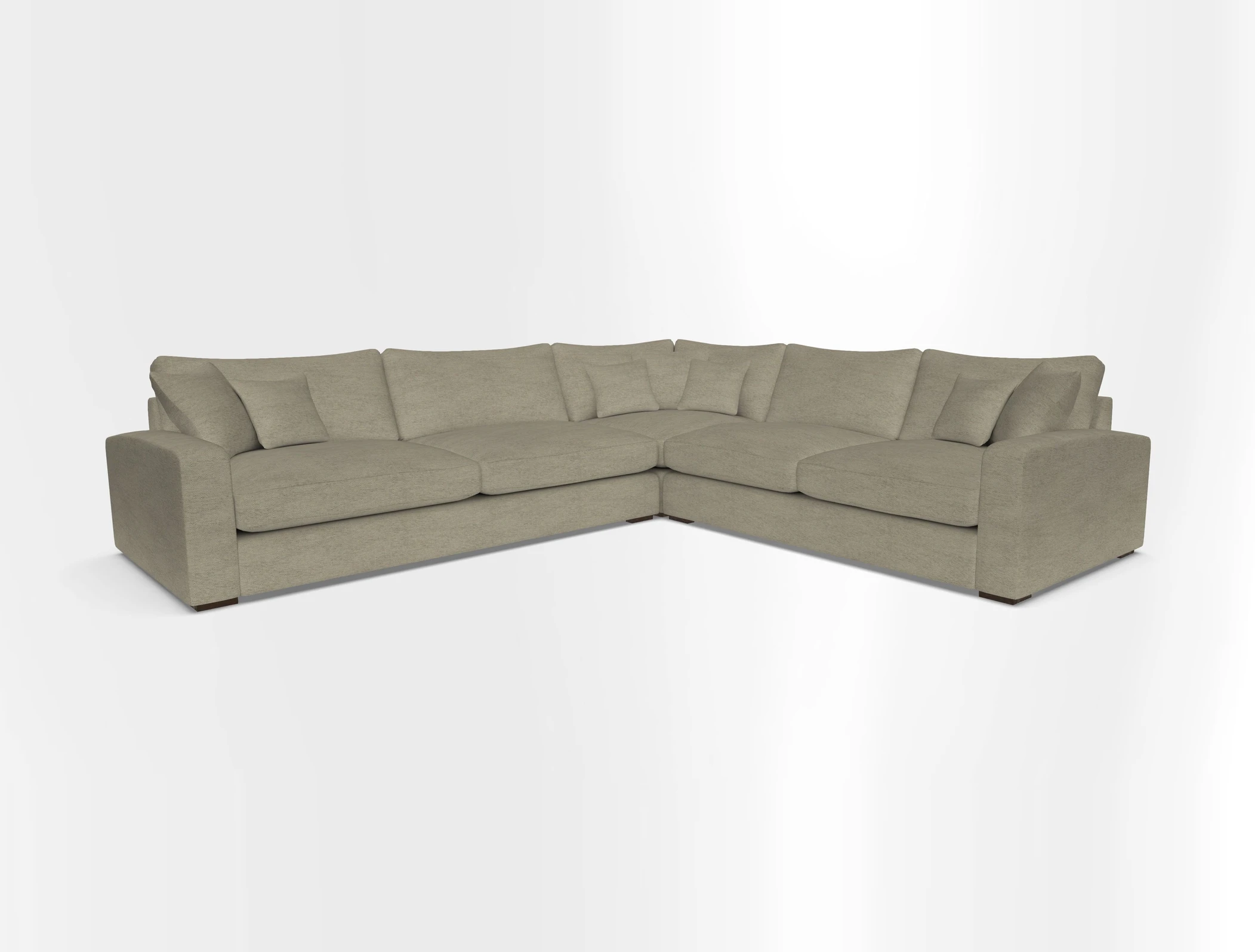 Stockbridge Corner Sofa LHF in V&A Threads of India Opulent Velvets Ikat Mirage Burnt Umber 