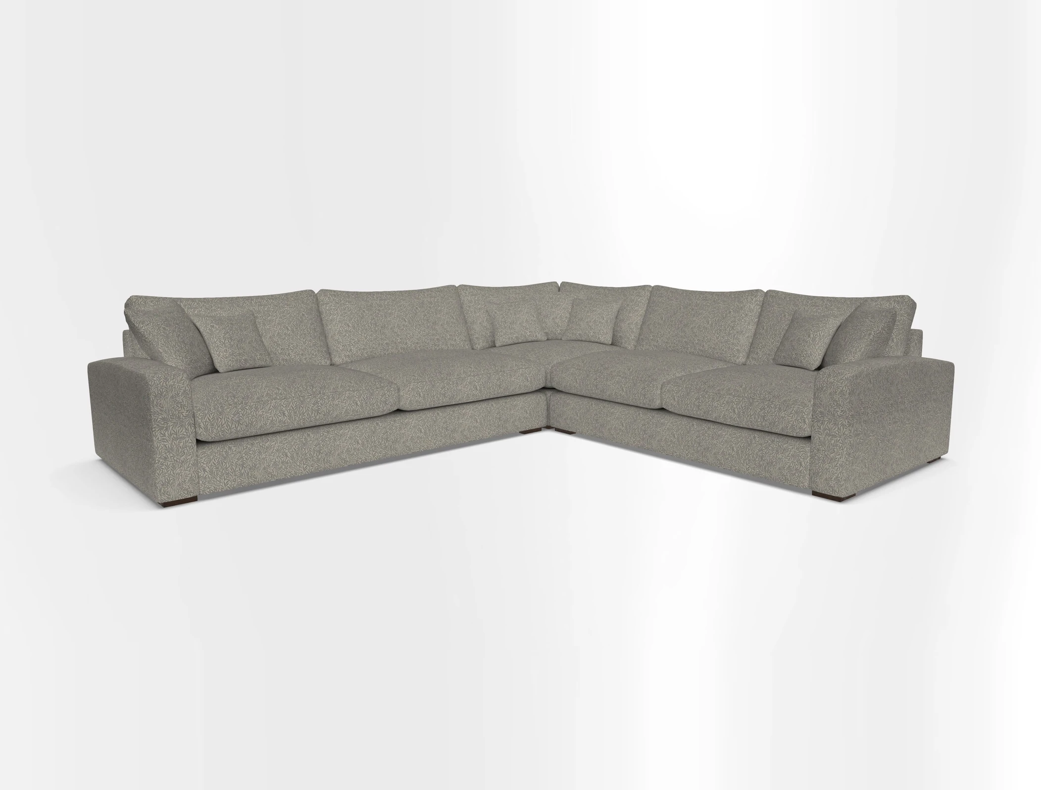 Stockbridge Corner Sofa LHF in V&A Threads of India Opulent Velvets Ikat Mirage Burnt Umber 