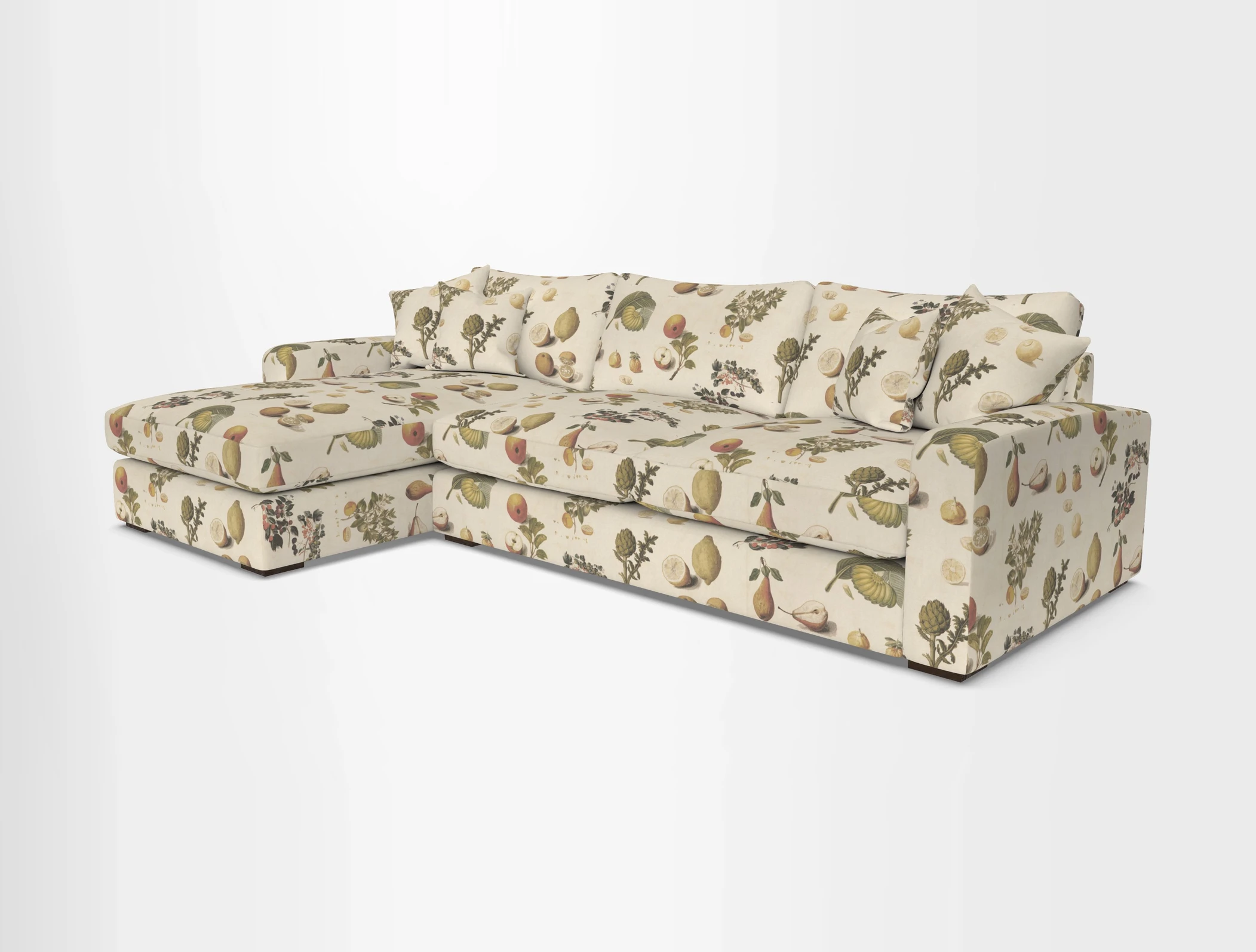 Stockbridge Chaise LHF in Two Tone Plain Biscuit