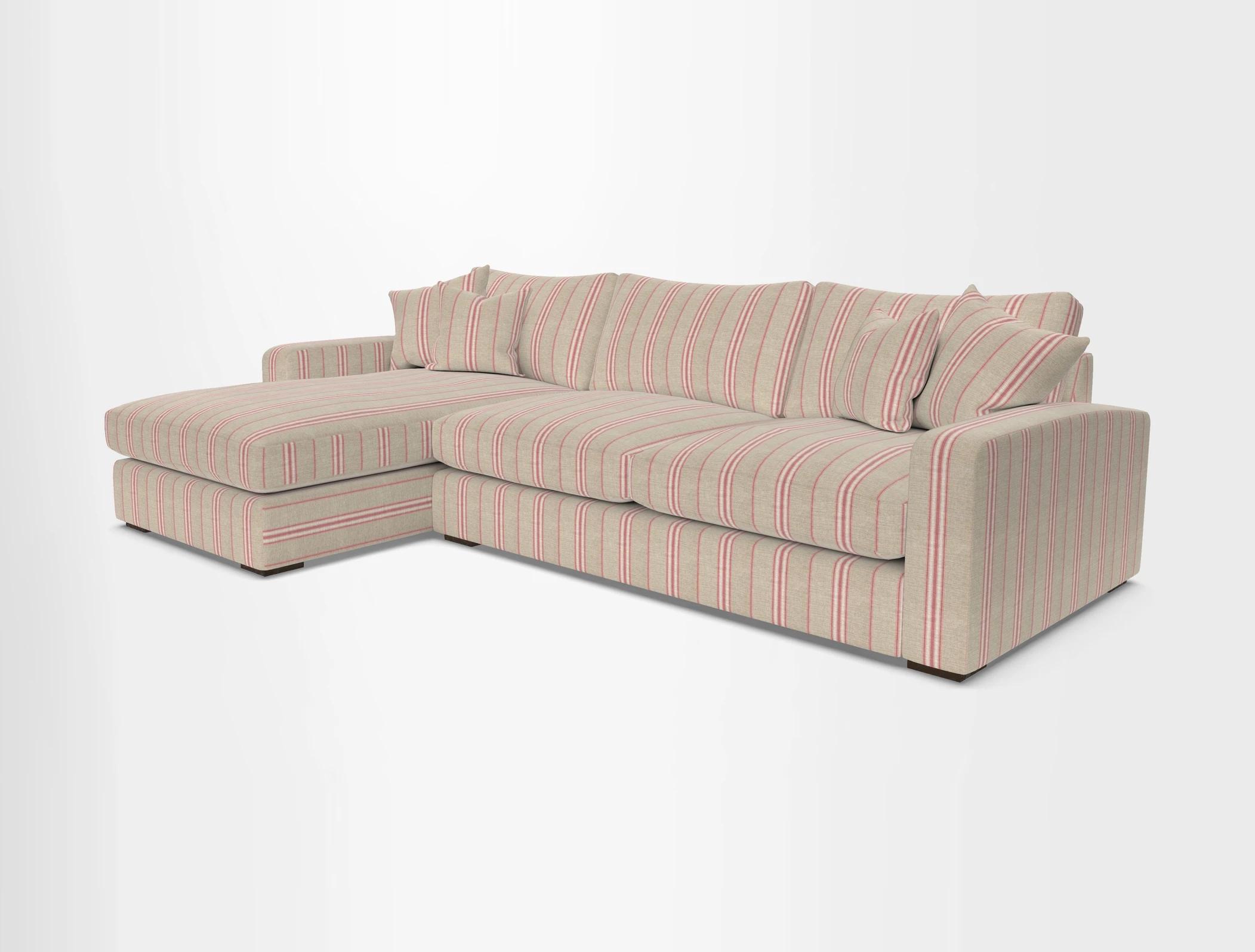 Stockbridge Chaise LHF in Two Tone Plain Biscuit