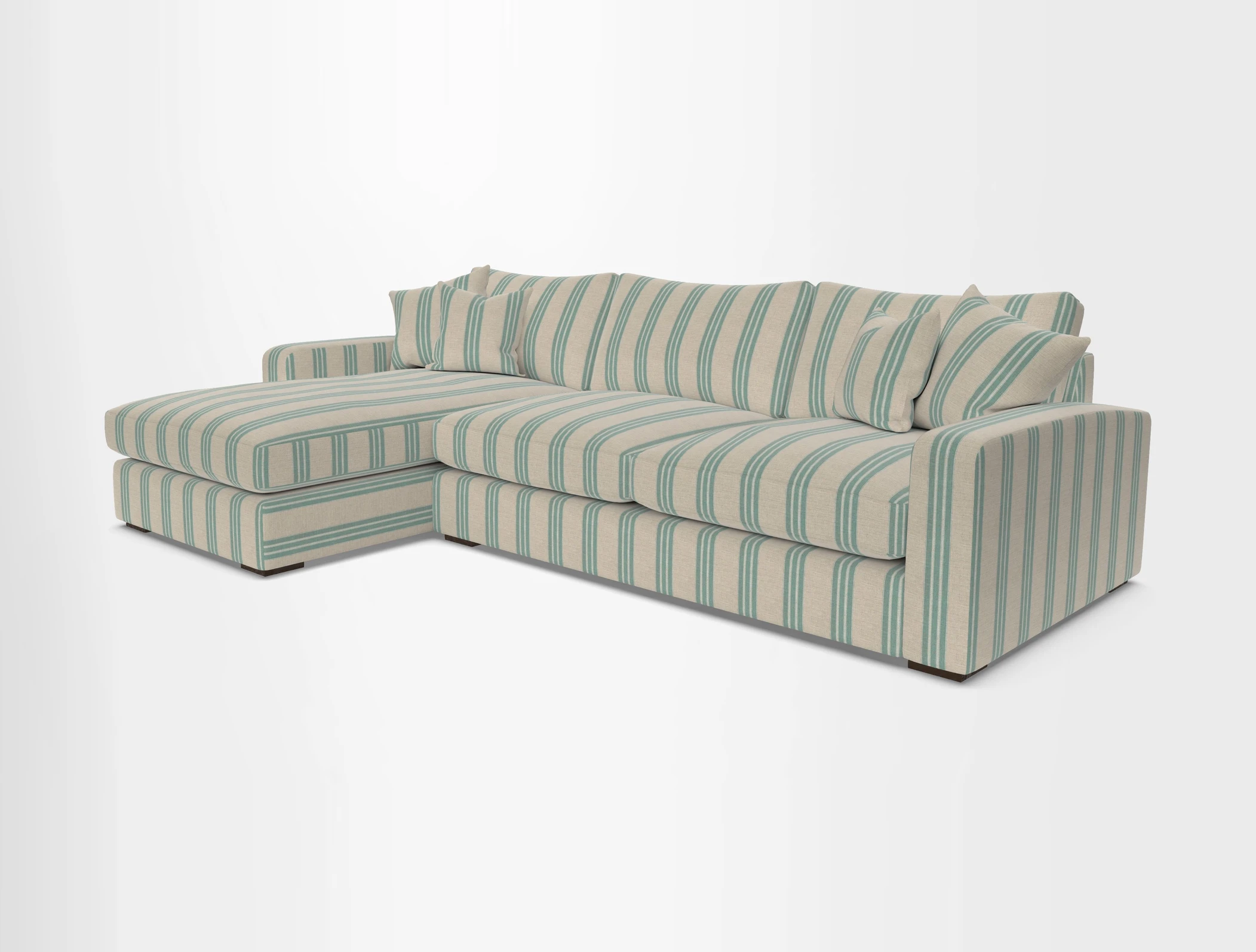 Stockbridge Chaise LHF in Two Tone Plain Biscuit