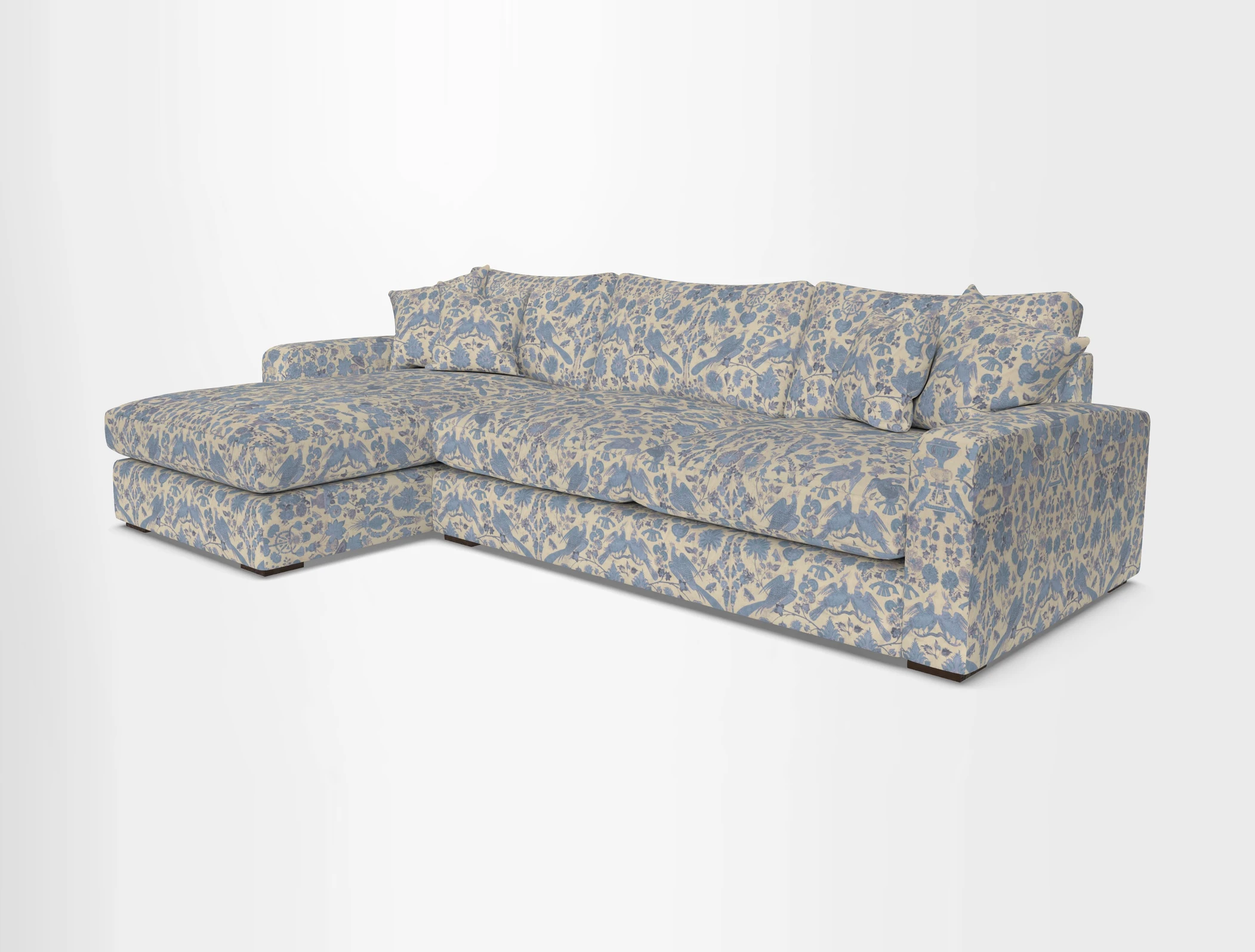 Stockbridge Chaise LHF in Two Tone Plain Biscuit
