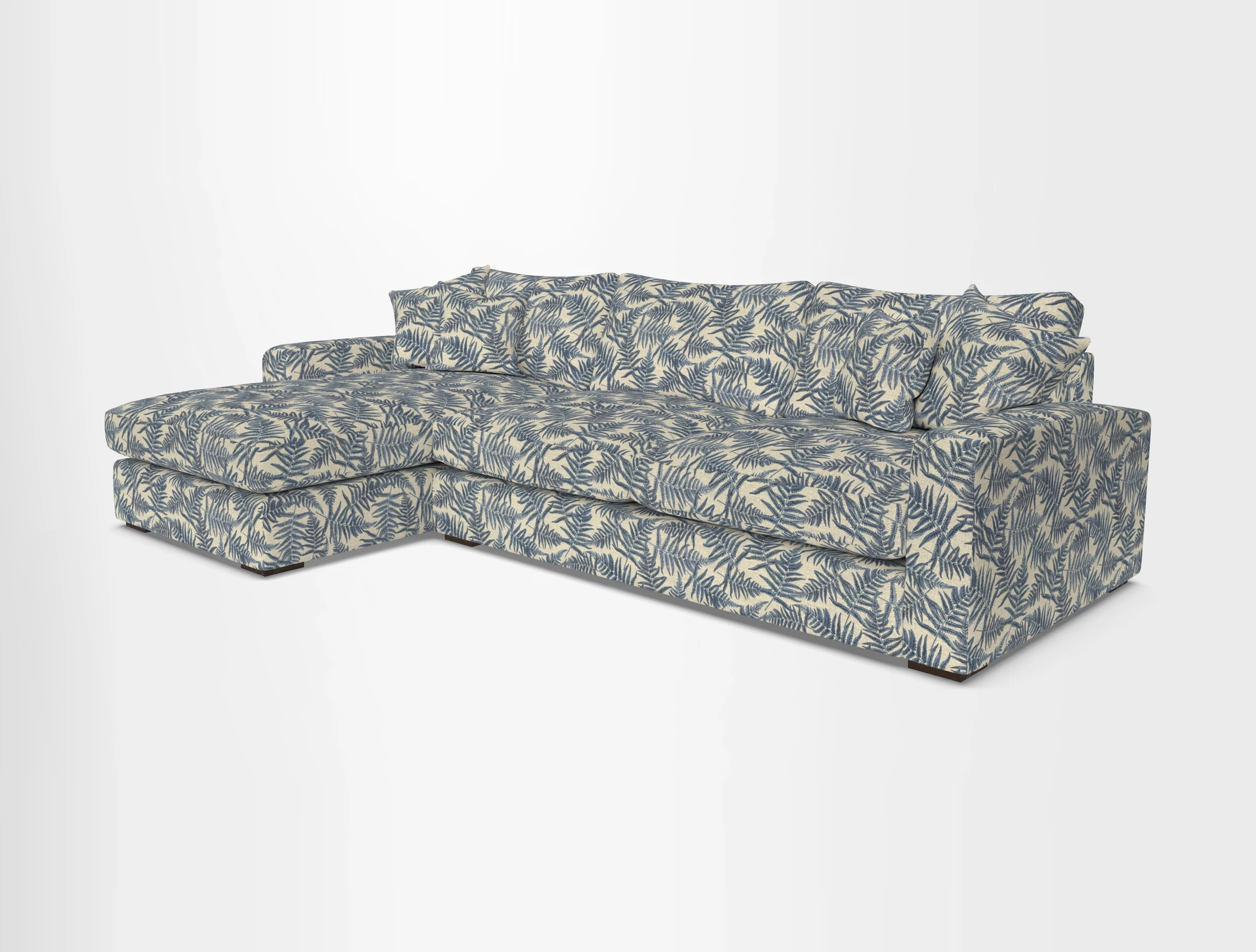 Stockbridge Chaise LHF in Two Tone Plain Biscuit
