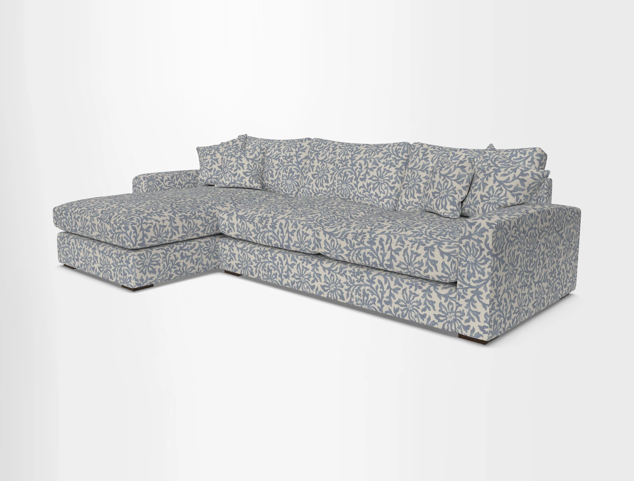 Stockbridge Chaise LHF in Two Tone Plain Biscuit