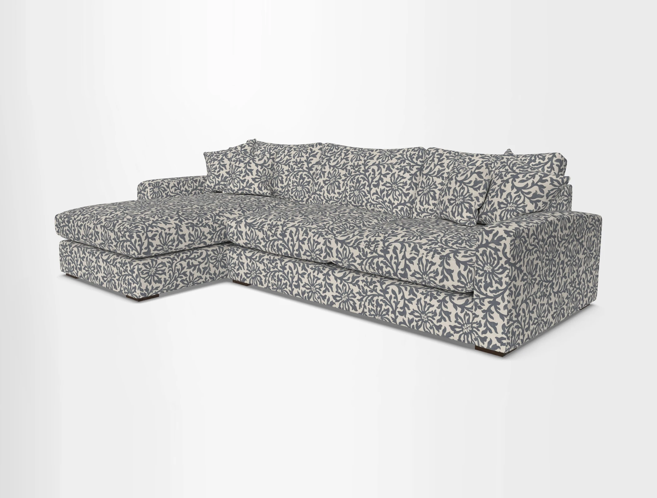 Stockbridge Chaise LHF in Two Tone Plain Biscuit