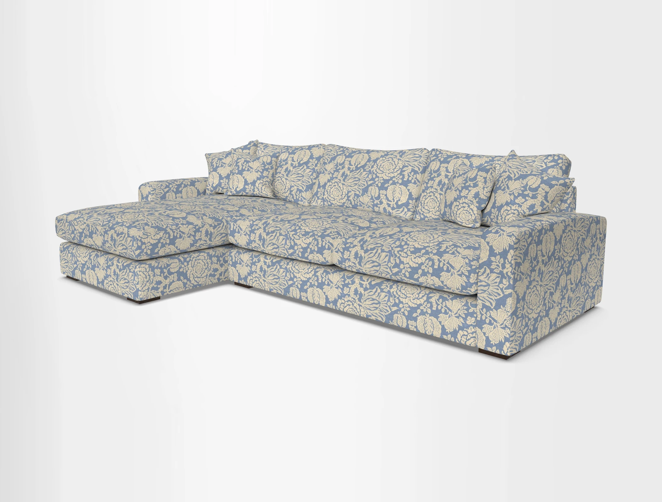 Stockbridge Chaise LHF in Two Tone Plain Biscuit