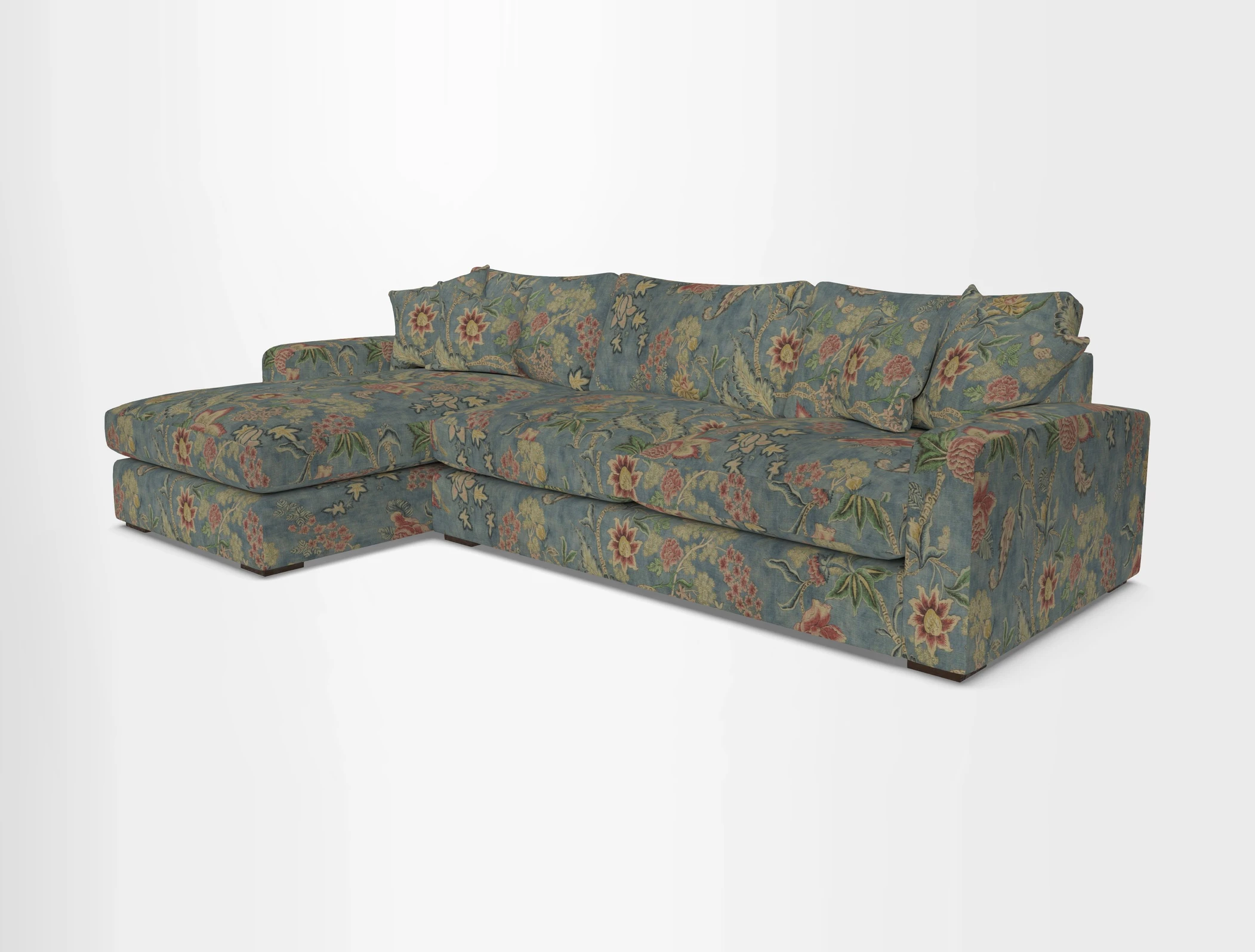 Stockbridge Chaise LHF in Two Tone Plain Biscuit