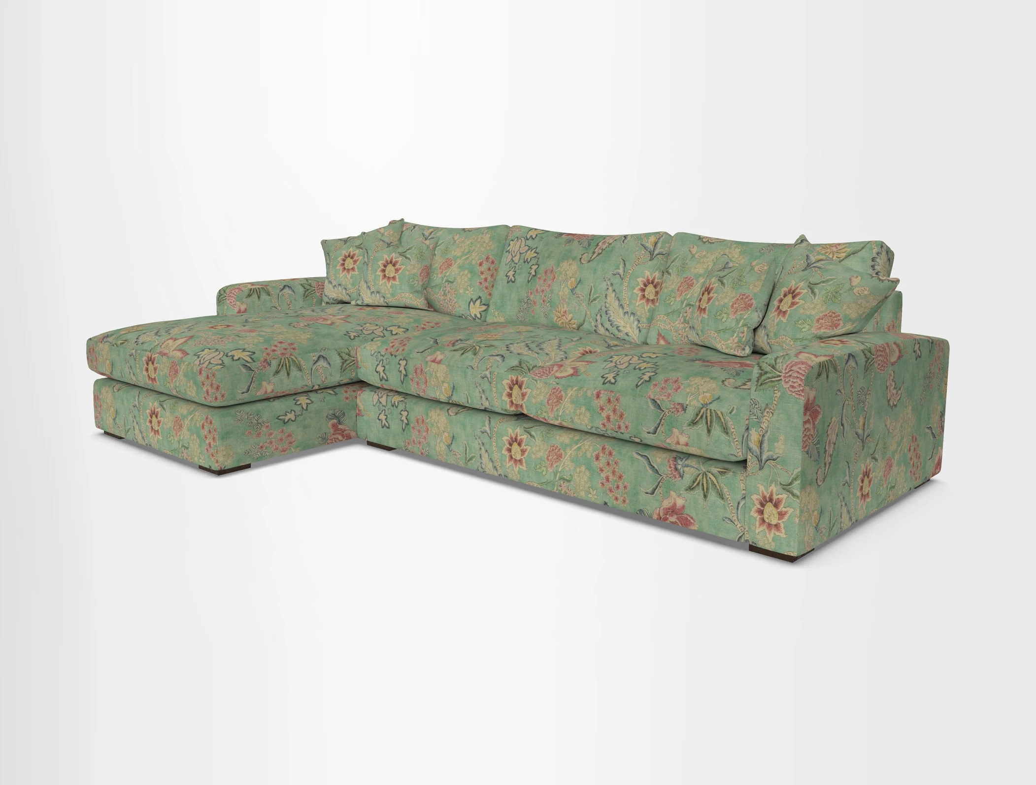 Stockbridge Chaise LHF in Two Tone Plain Biscuit