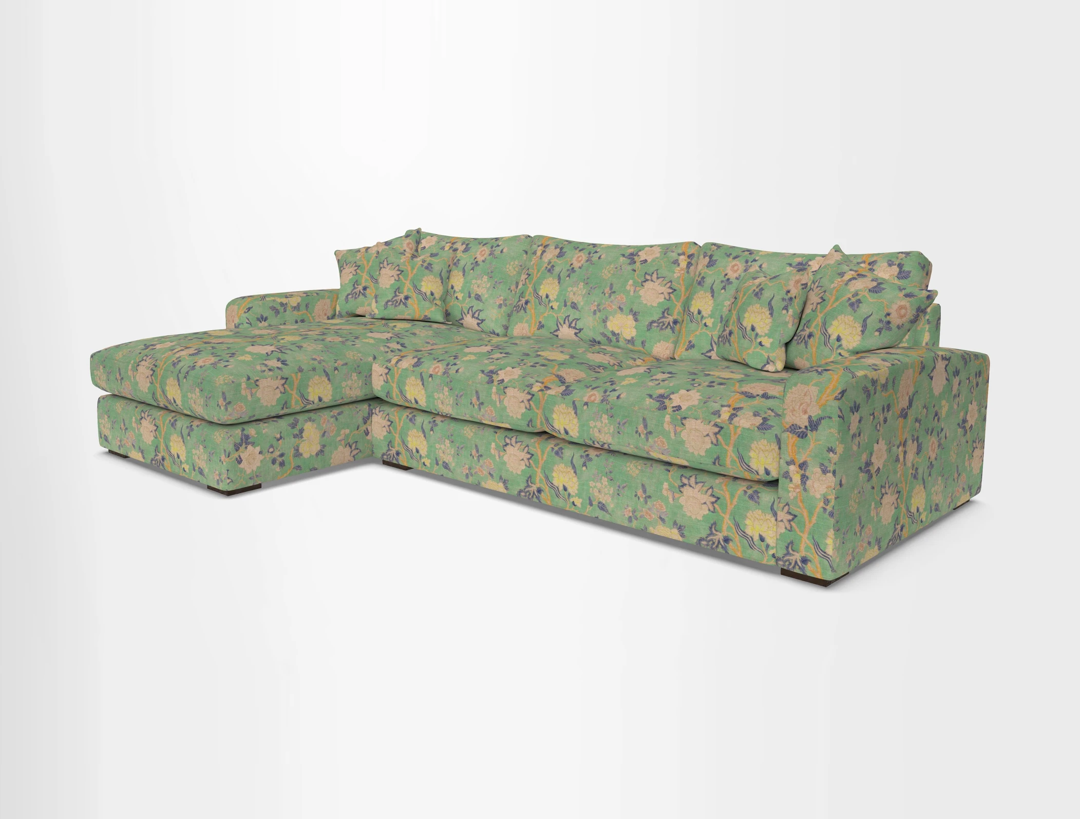 Stockbridge Chaise LHF in Two Tone Plain Biscuit