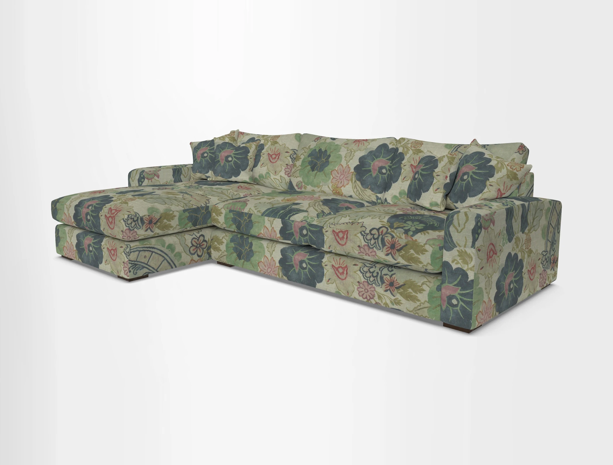 Stockbridge Chaise LHF in Two Tone Plain Biscuit