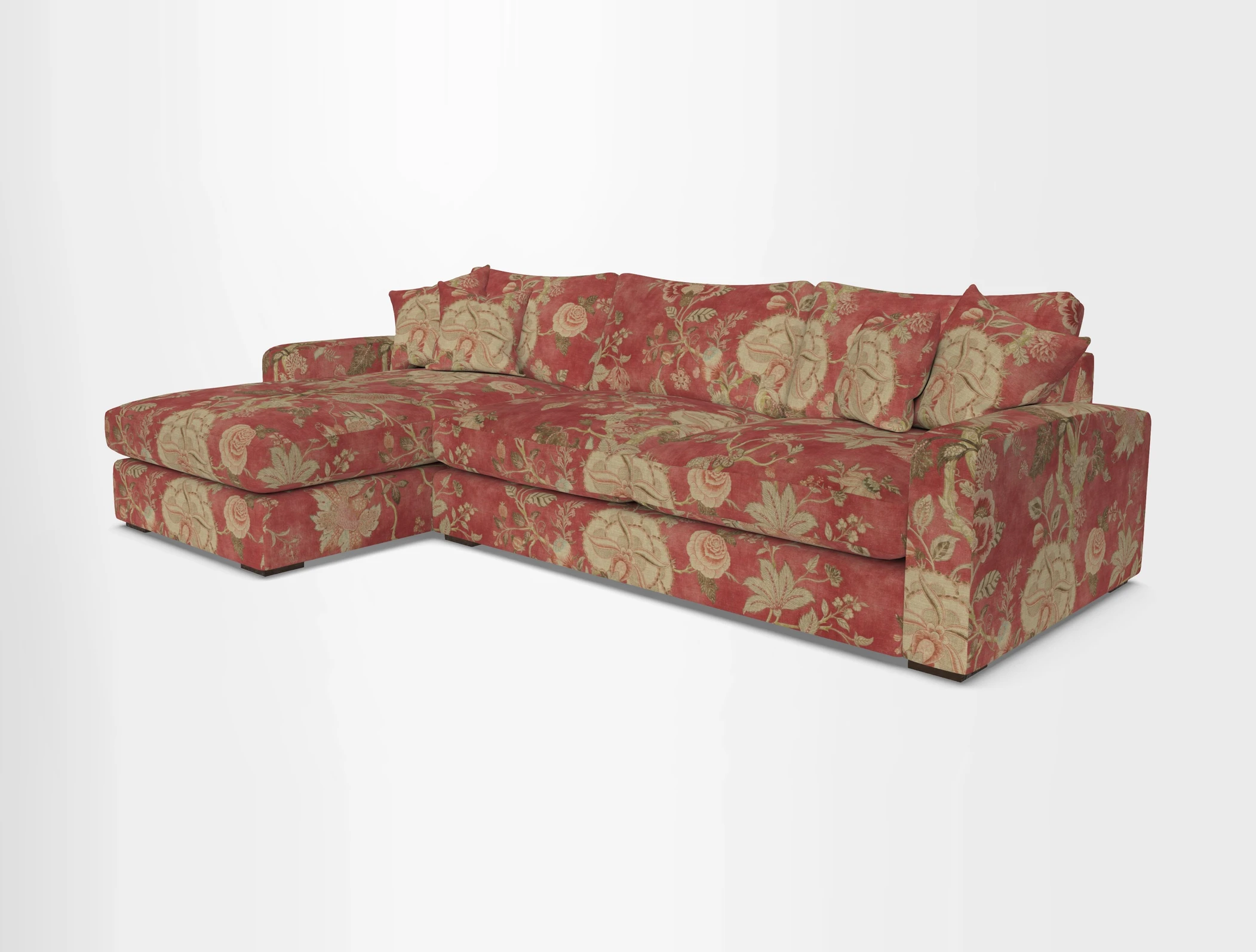 Stockbridge Chaise LHF in Two Tone Plain Biscuit