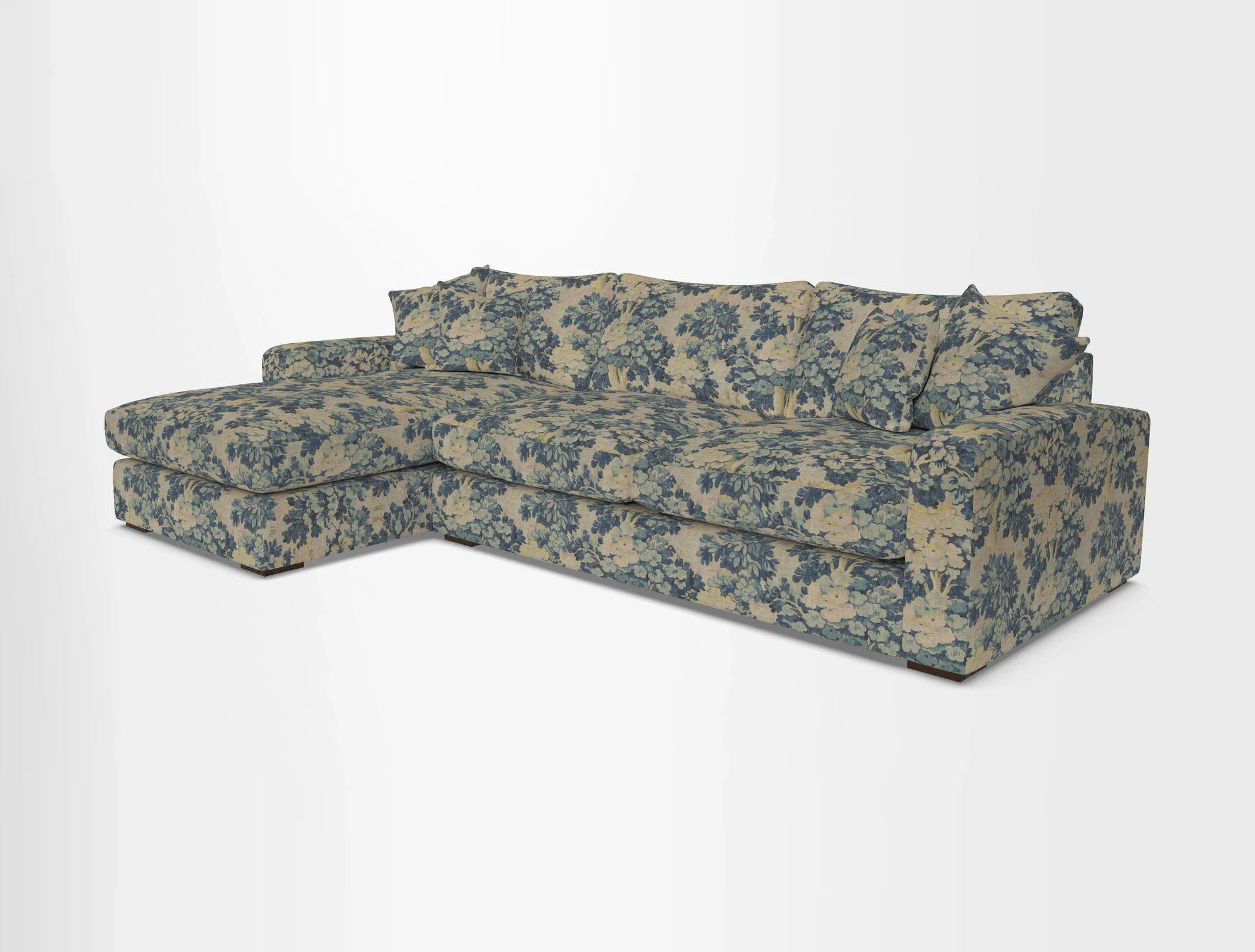 Stockbridge Chaise LHF in Two Tone Plain Biscuit