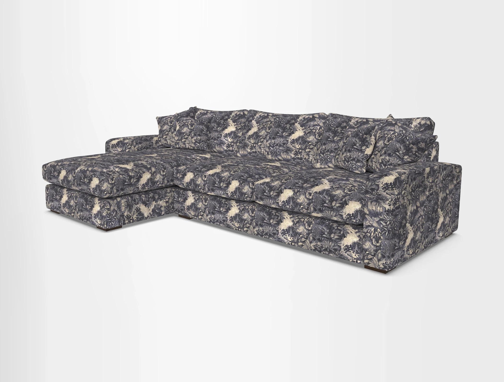 Stockbridge Chaise LHF in Two Tone Plain Biscuit