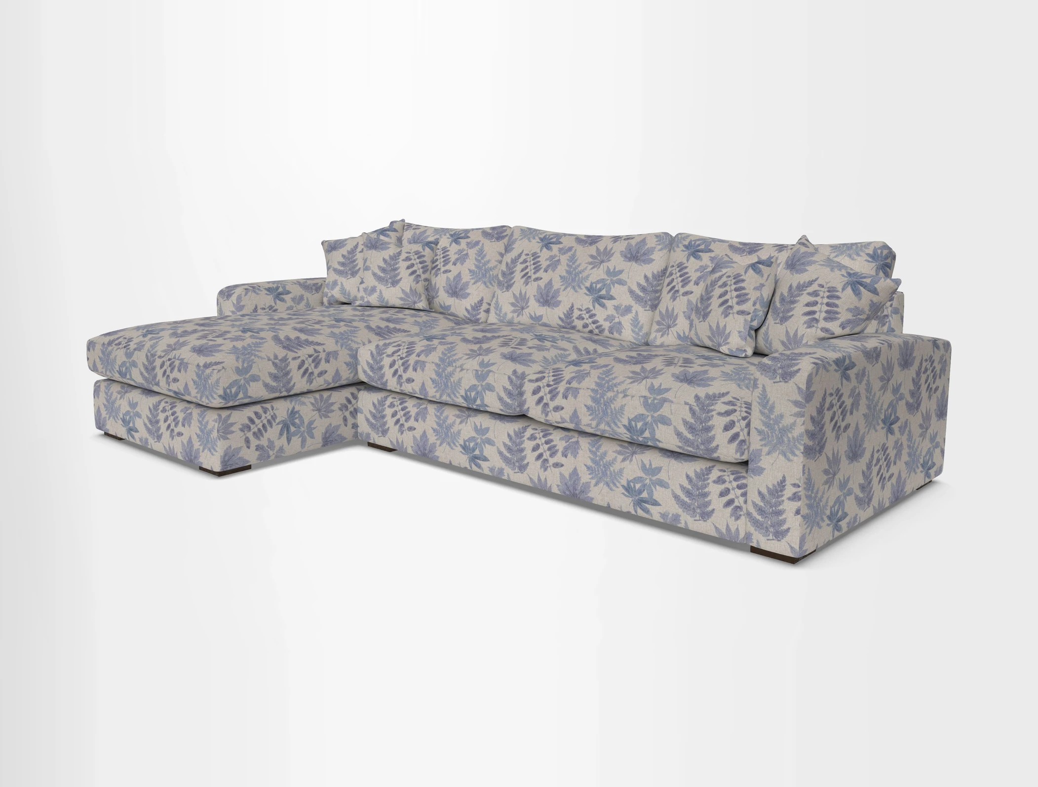 Stockbridge Chaise LHF in Two Tone Plain Biscuit